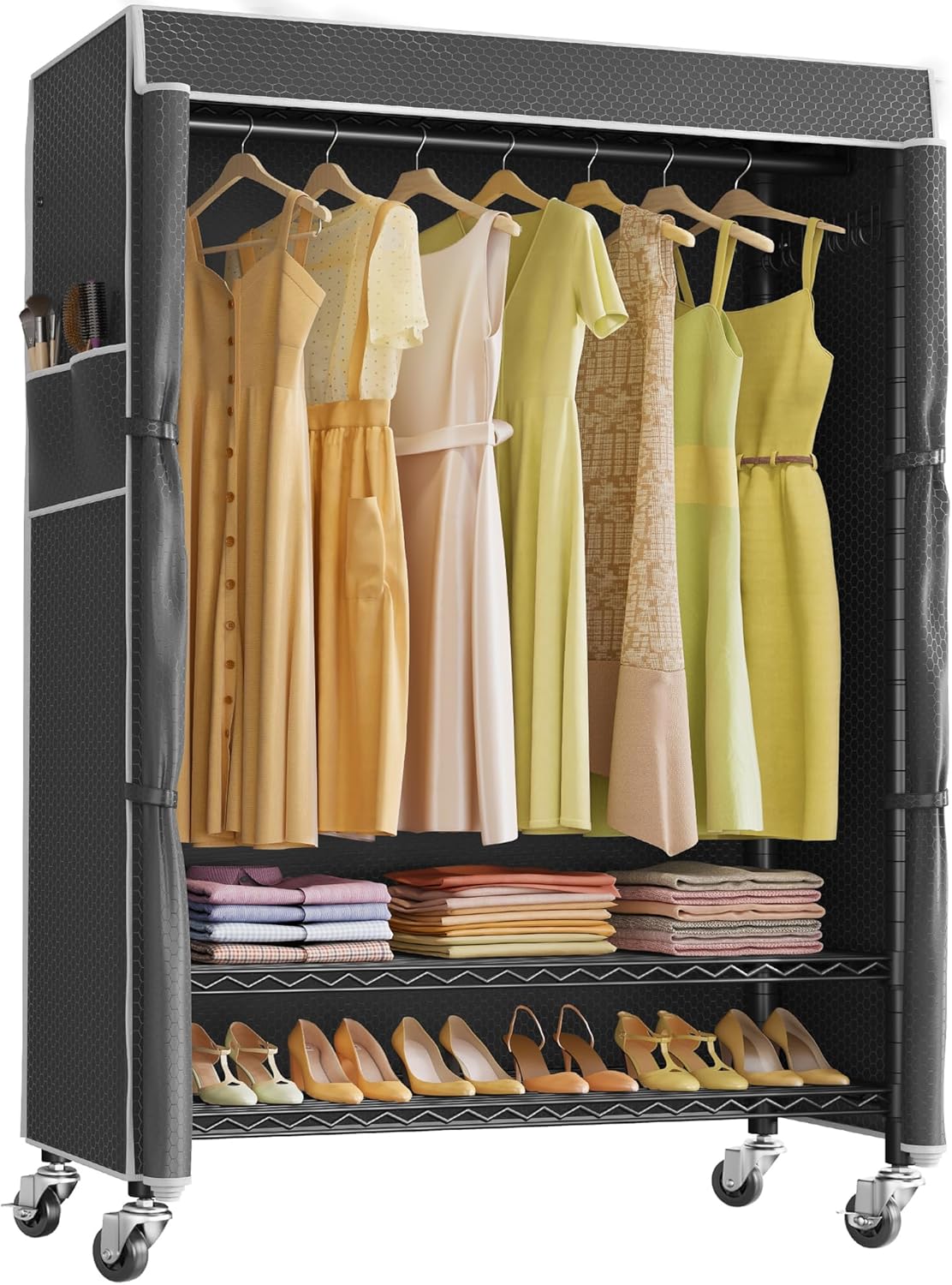 VIPEK R3C Plus Garment Rack - Rolling Clothes Rack with Locking Wheels, Heavy Duty Portable Closet
