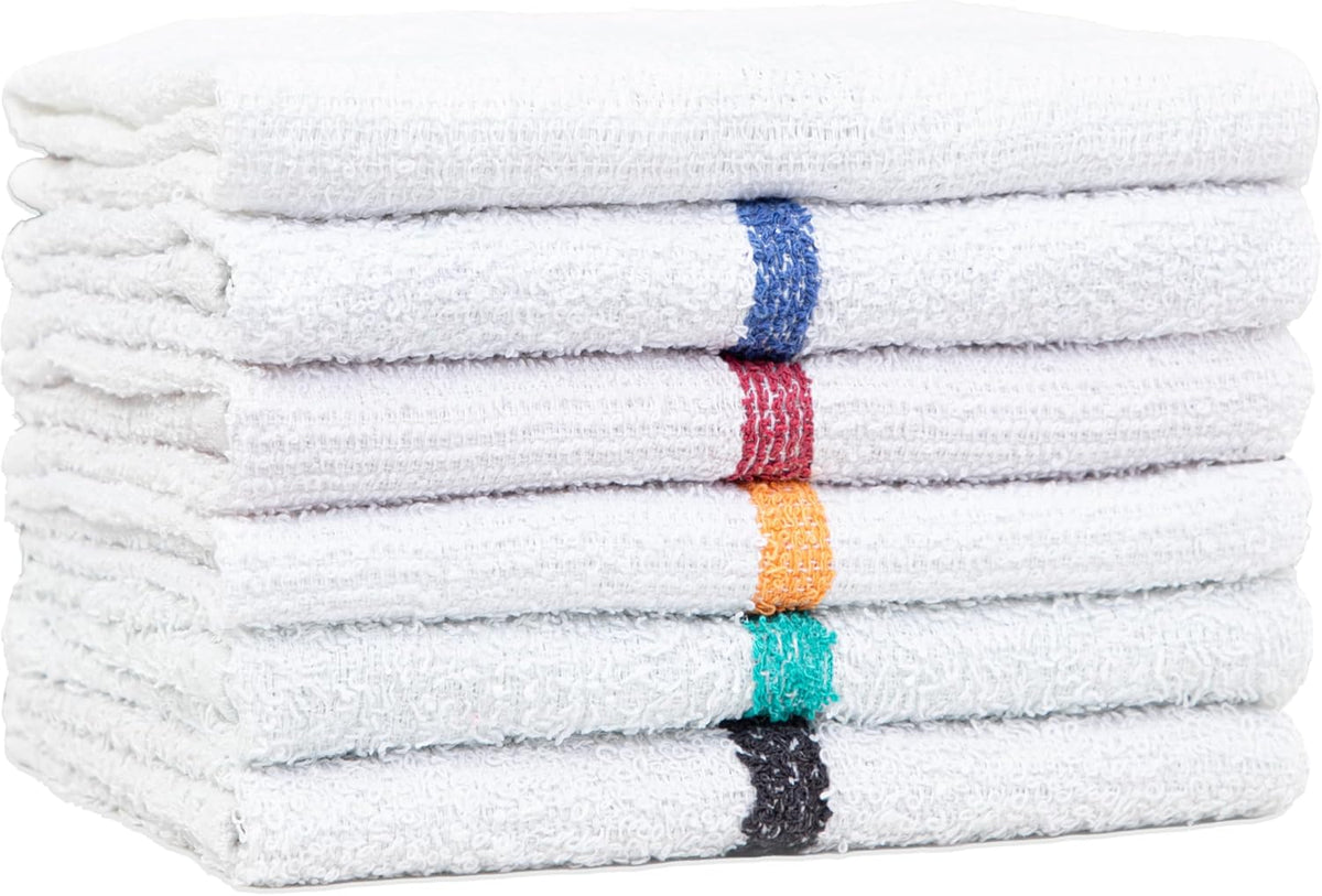 Arkwright Qwick Wick Bar Mop Towels - (Pack of 12) 100% Cotton Quick Dry Dishcloths, Super
