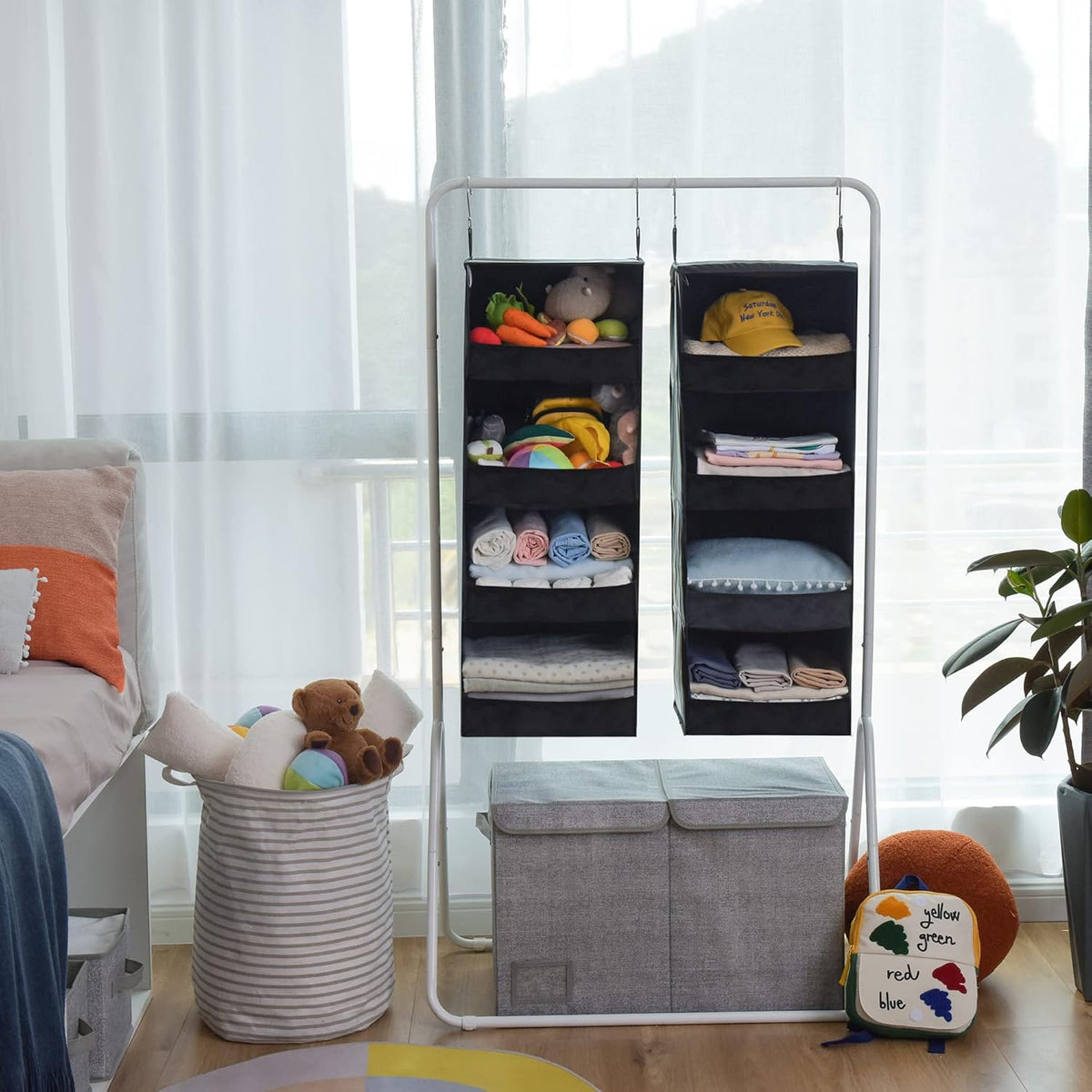 GRANNY SAYS 4-Shelf Hanging Organizer, Closet Hanging Shelves, Closet Hanging Storage Organizers