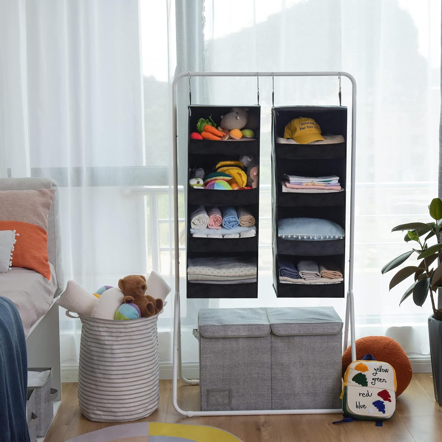 GRANNY SAYS 4-Shelf Hanging Organizer, Closet Hanging Shelves, Closet Hanging Storage Organizers