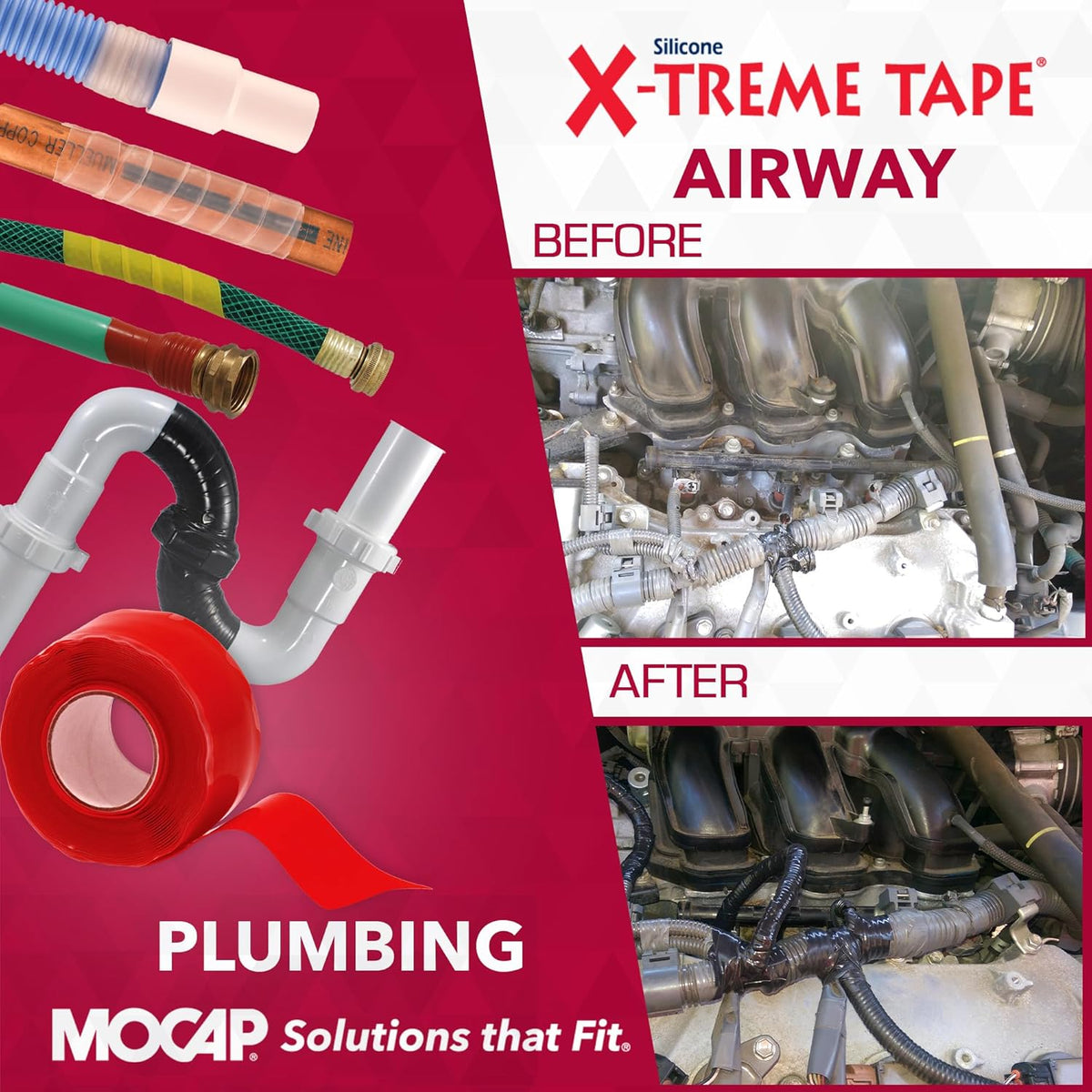 X-Treme Tape MOCAP Heavy Duty Electrical Tape, Self-Fusing Silicone Rubber, Waterproof & Insulating