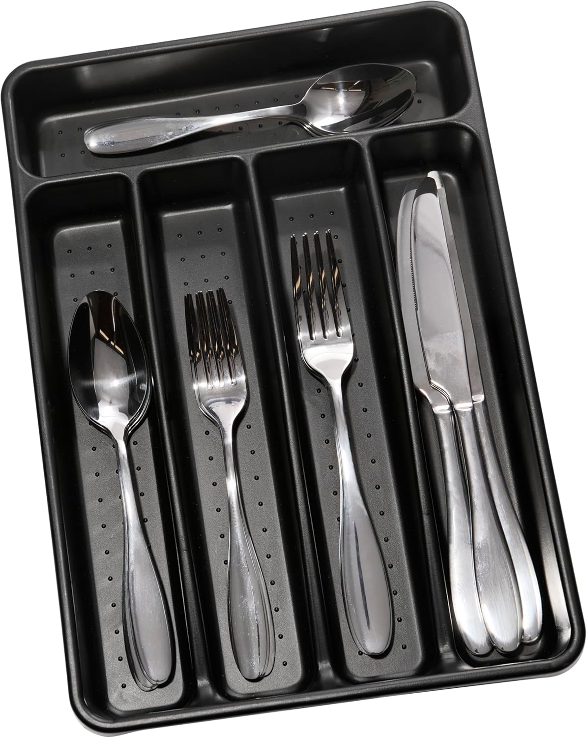 madesmart Classic Mini Silverware Tray Soft Grip, Non-Slip Kitchen Drawer, Multi-Purpose Home