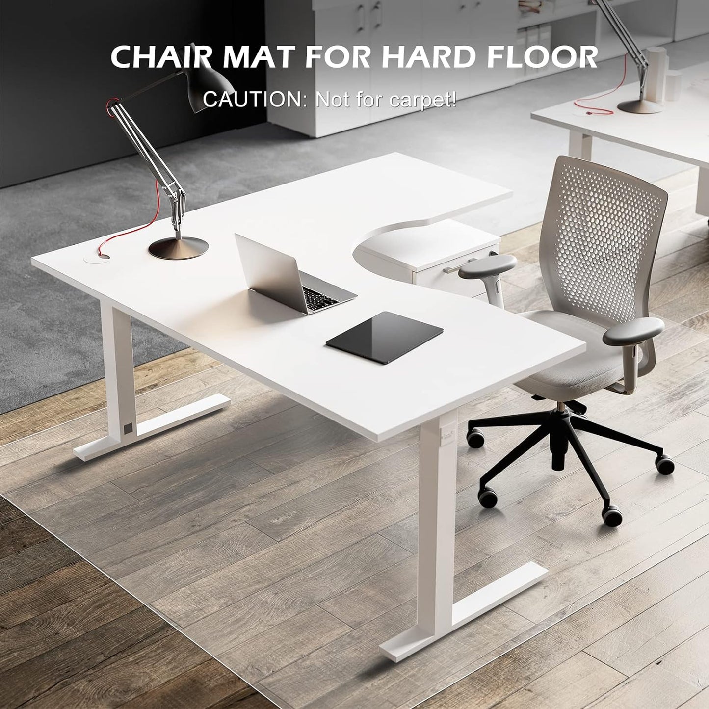 SALLOUS Chair Mat for Hard Floors, 60" x 75" Office Chair Mat for Hard Surface, Vinyl Floor Mat for