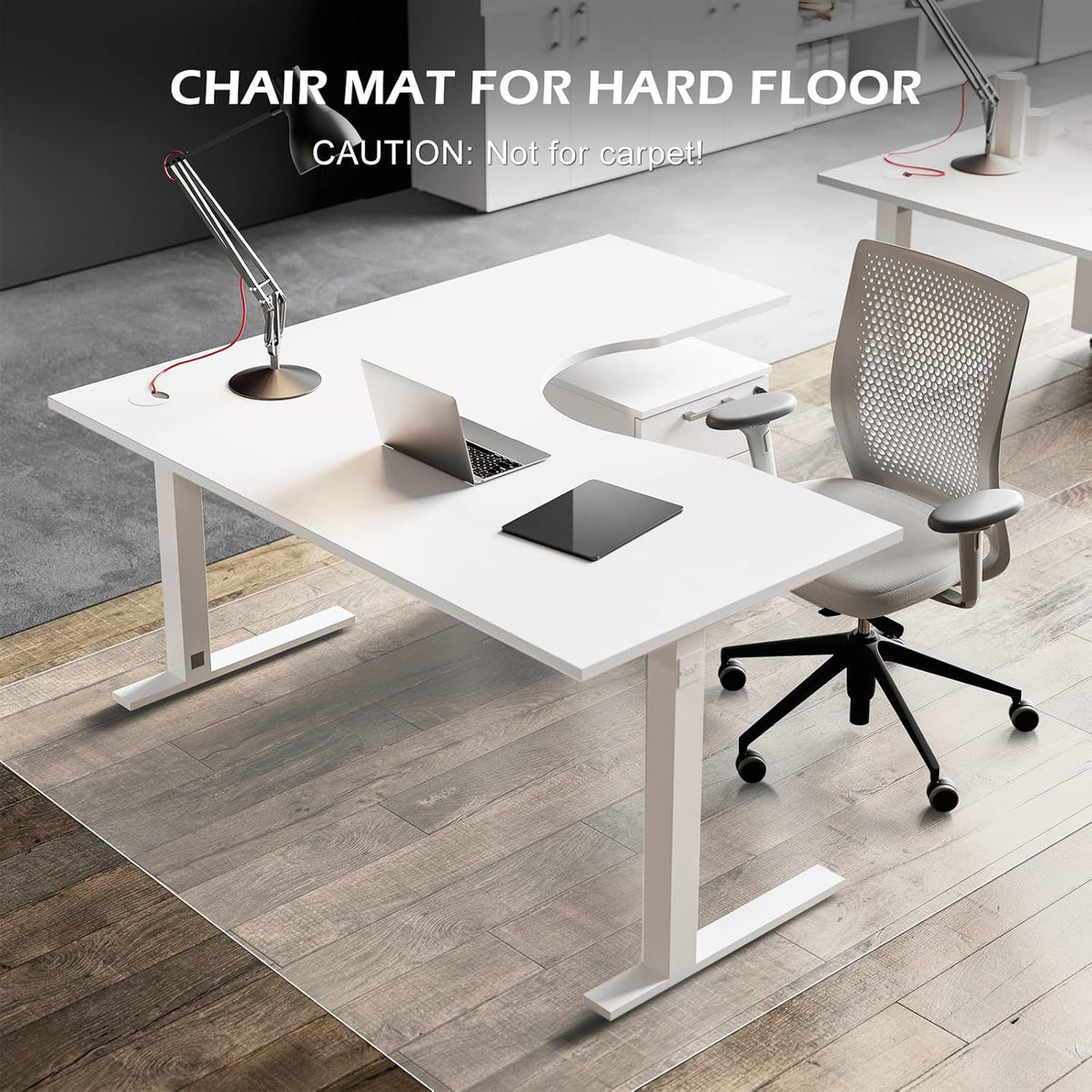 SALLOUS Chair Mat for Hard Floors, 60" x 75" Office Chair Mat for Hard Surface, Vinyl Floor Mat for