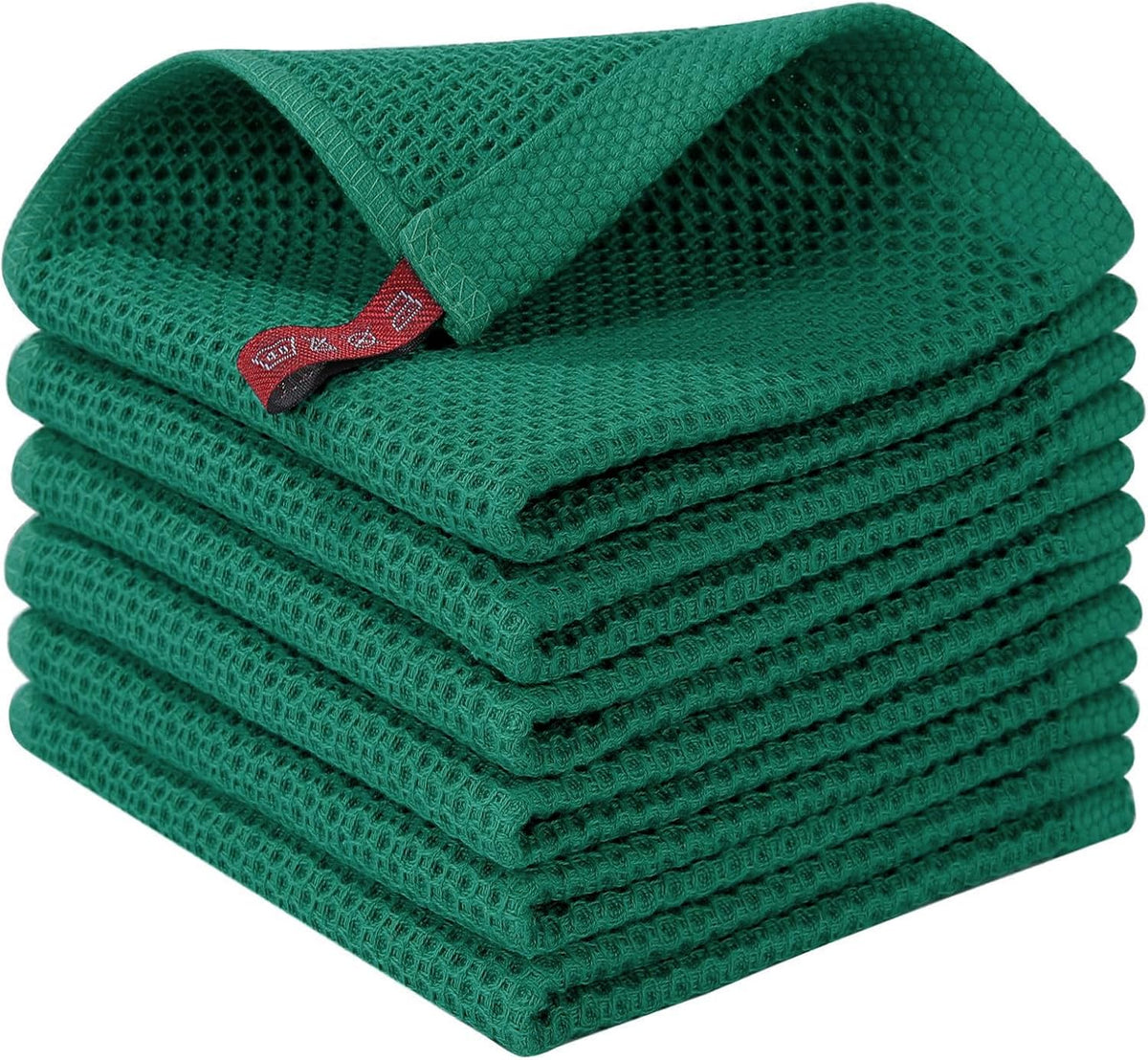 Homaxy 100% Cotton Waffle Weave Kitchen Dish Cloths, Ultra Soft Absorbent Quick Drying Dish Towels