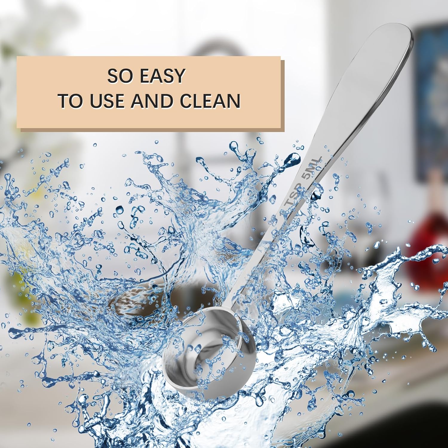 2PCS 1/2tsp(1/6tbsp, 2.5 ml) Single Measuring Spoon, Stainless Steel Individual Teaspoon, Metal