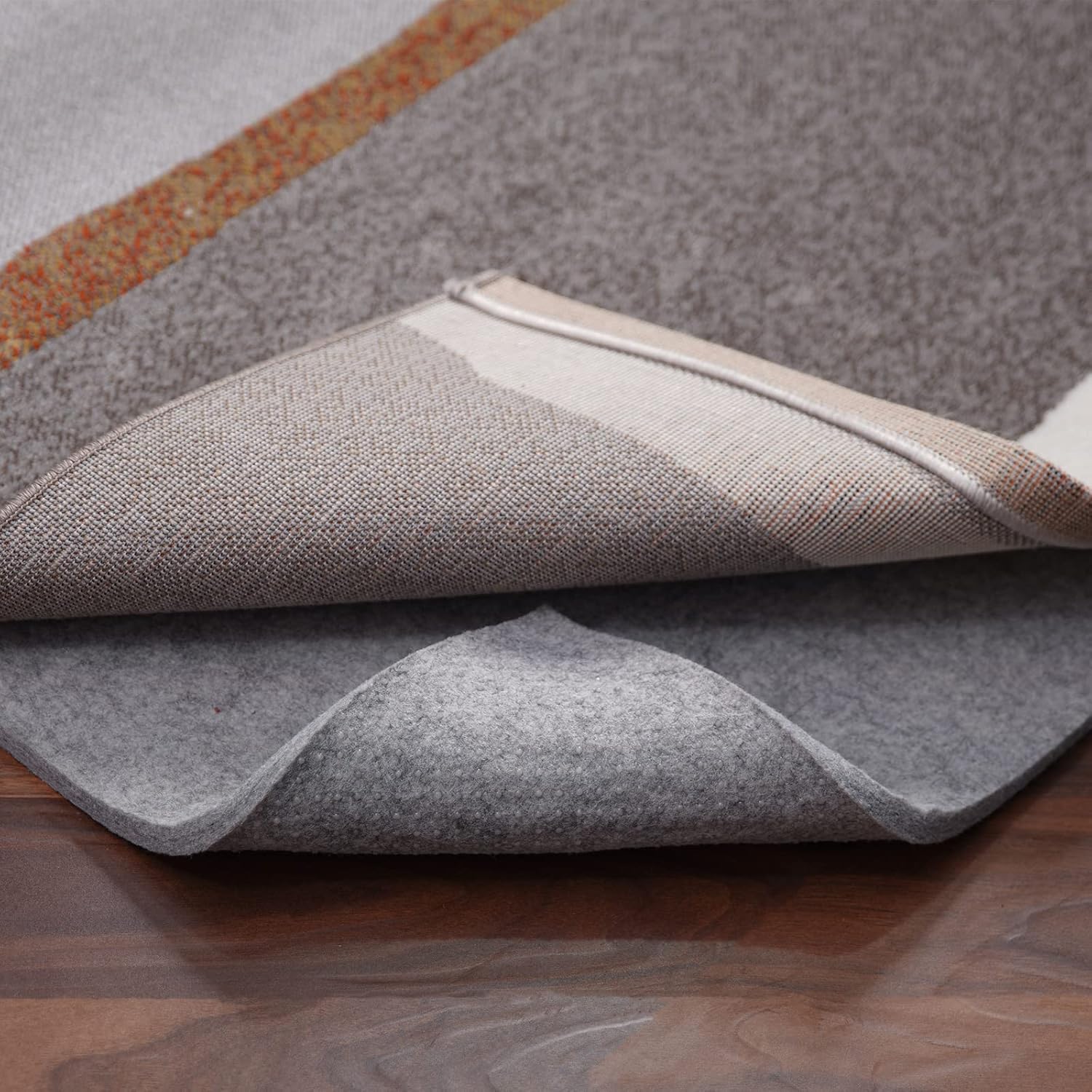 Non Slip Rug Pad Gripper - 3x5 Feet 1/8” Extra Thick Felt Under Rug for Area Rugs and Hardwood