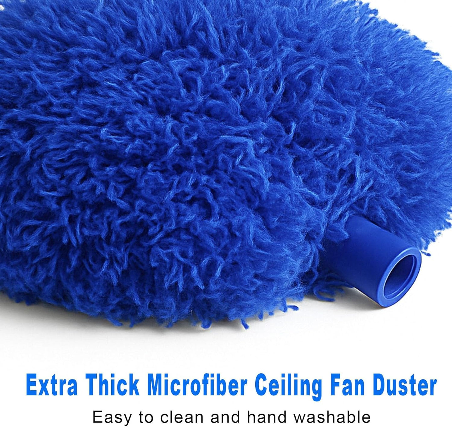 Ceiling Fan Cleaner Duster with Extra Long and Thick Extension Pole from 15 to 88 Inches,Adjustable