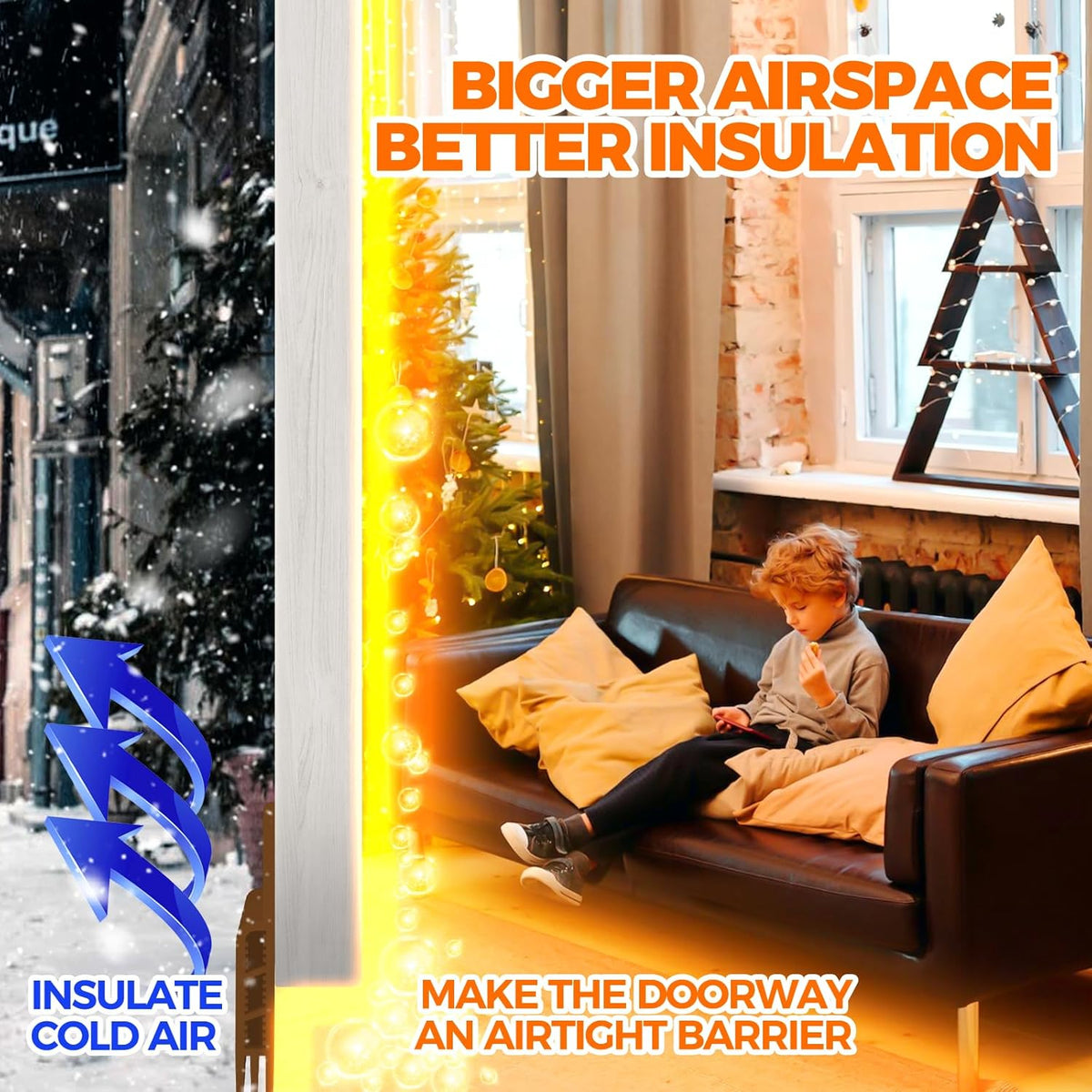 Holikme Door Draft Stopper Under Door Draft Blocker Insulator Doors Sweep Weather Stripping Noise