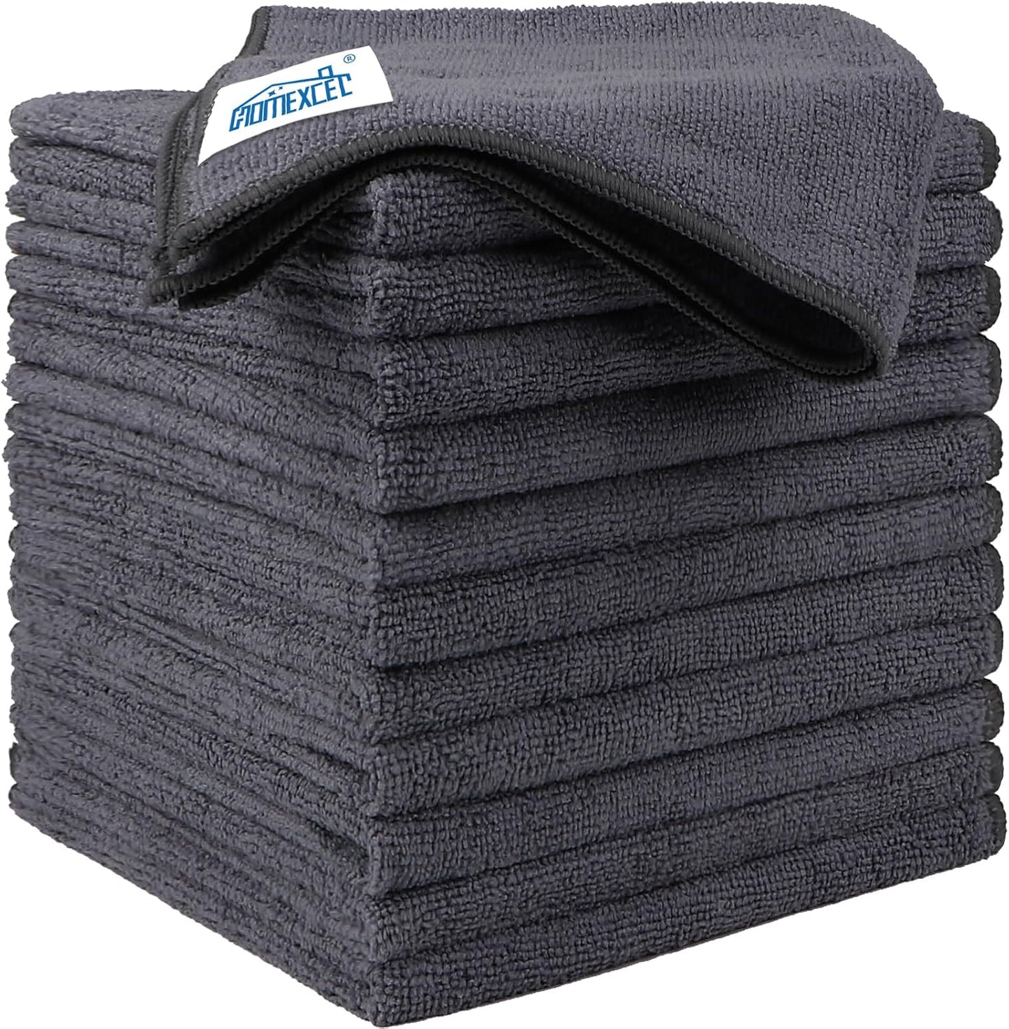 HOMEXCEL Microfiber Cleaning Cloth 12 Pack, 12.5 x 12.5 inch Microfiber Towels for Cars, Ultra