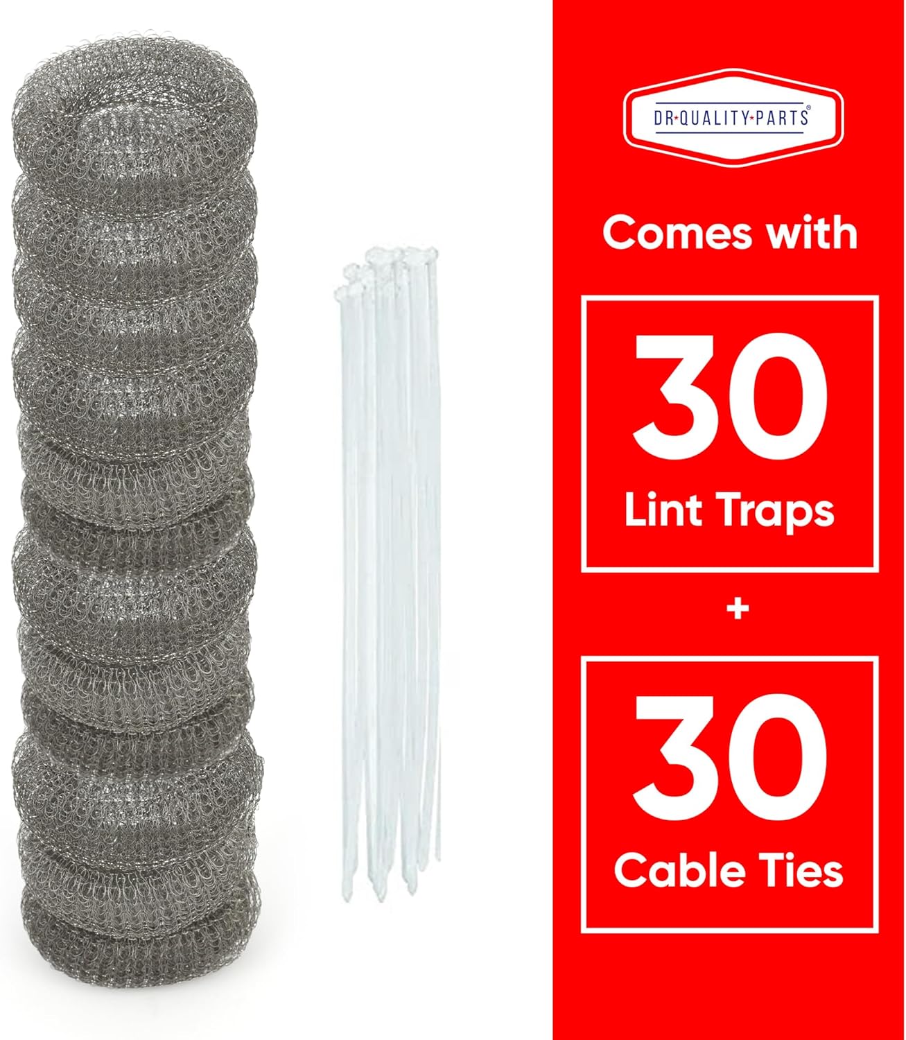 Washing Machine Lint Trap – Stainless Steel Hose Filter, Mesh Drain Catcher, Washer Sock Lint