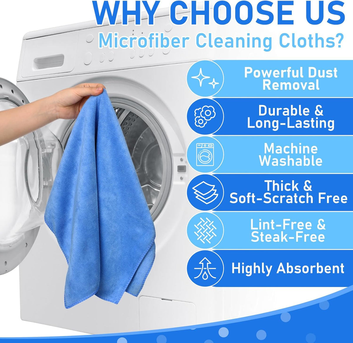 Newwiee 3 Pcs Extra Large Microfiber Cleaning Cloth 30" x 20" Washable Reusable Microfiber Towel