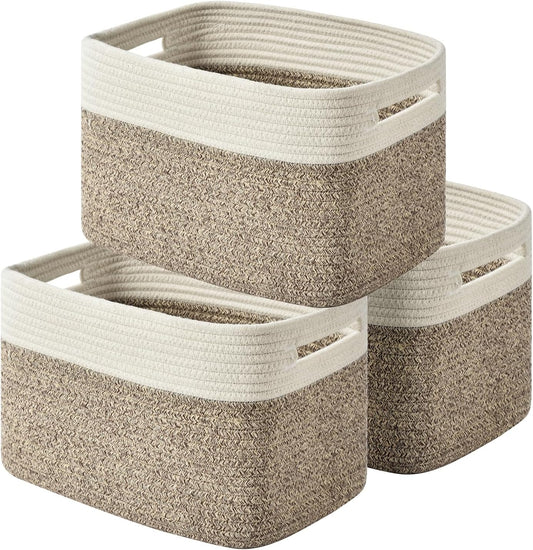Storage Basket,Woven Baskets for Storage,Cotton Rope Baskets for Organizing,book Basket,towel,Toy