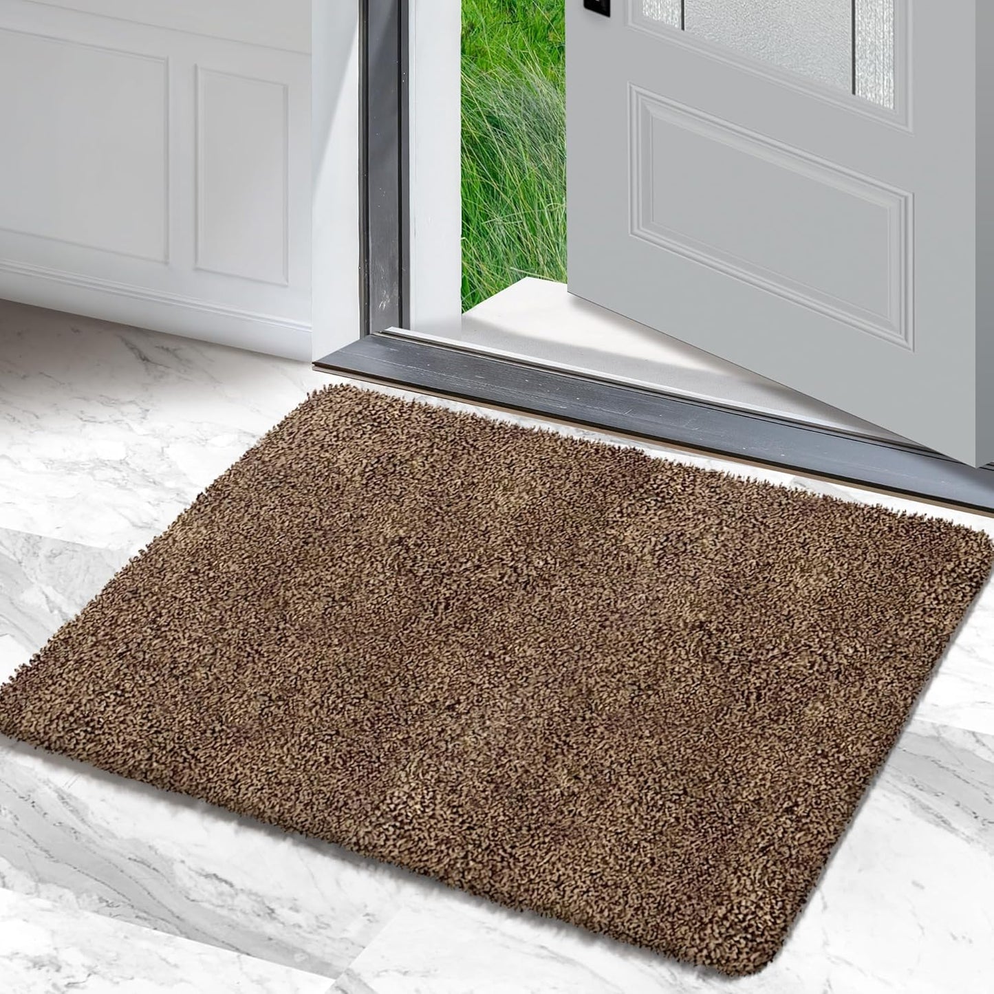 Premium Microfiber Indoor Door Mat – 20"x30" Washable Entry Mat, Non-Slip, Waterproof Backing