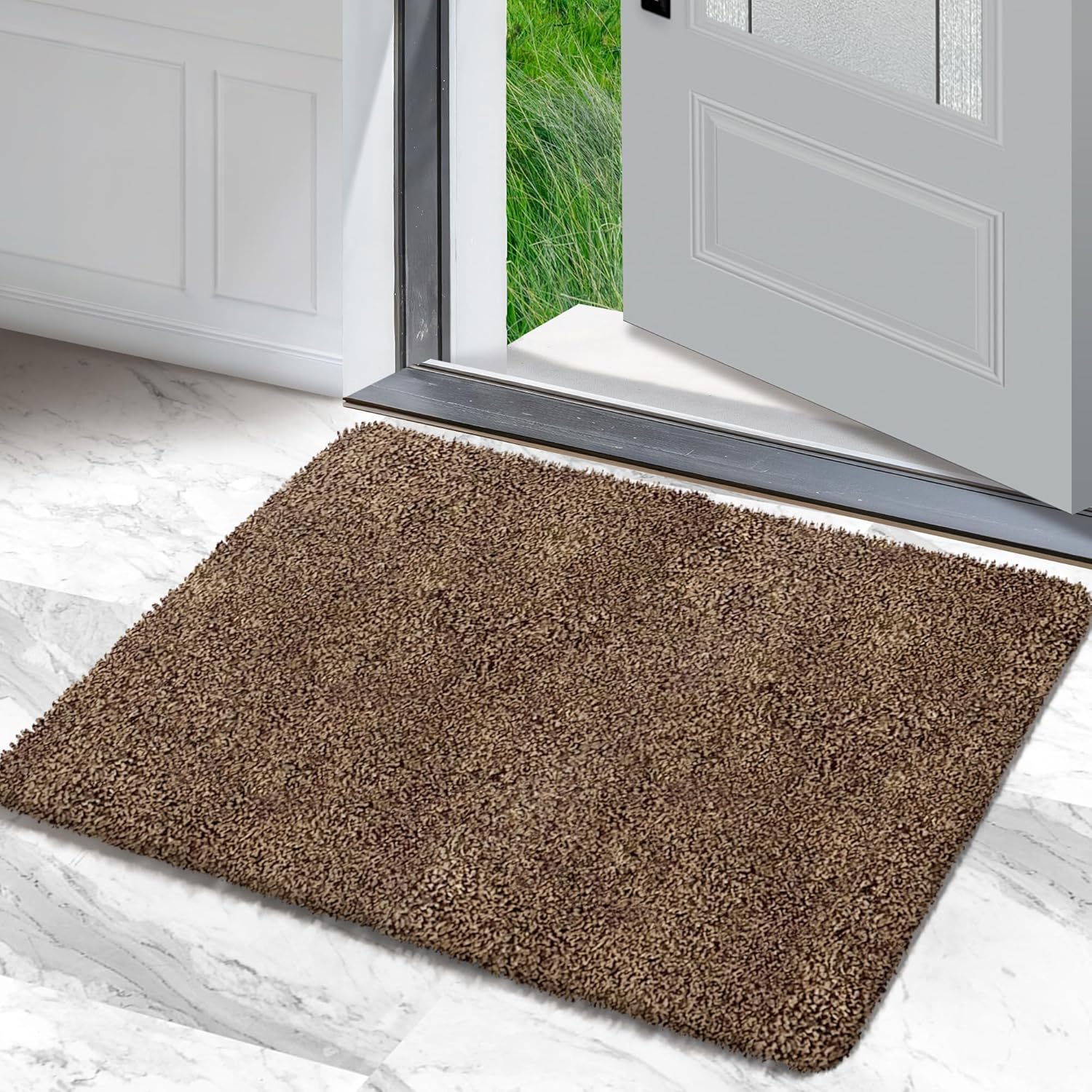 Premium Microfiber Indoor Door Mat – 20"x30" Washable Entry Mat, Non-Slip, Waterproof Backing