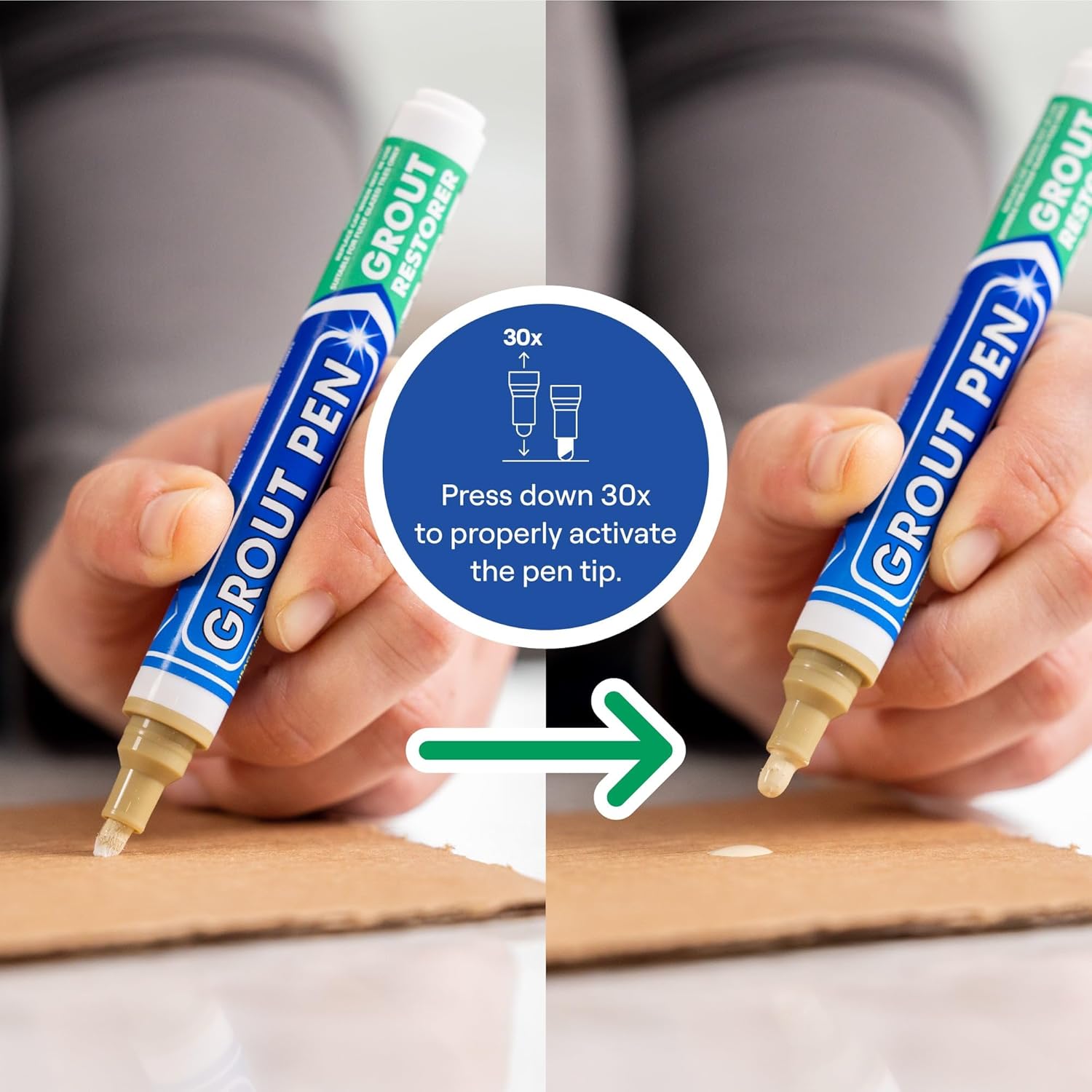 Grout Pen Beige Tile Paint Marker: Waterproof Grout Paint, Tile Grout Colorant and Sealer Pen