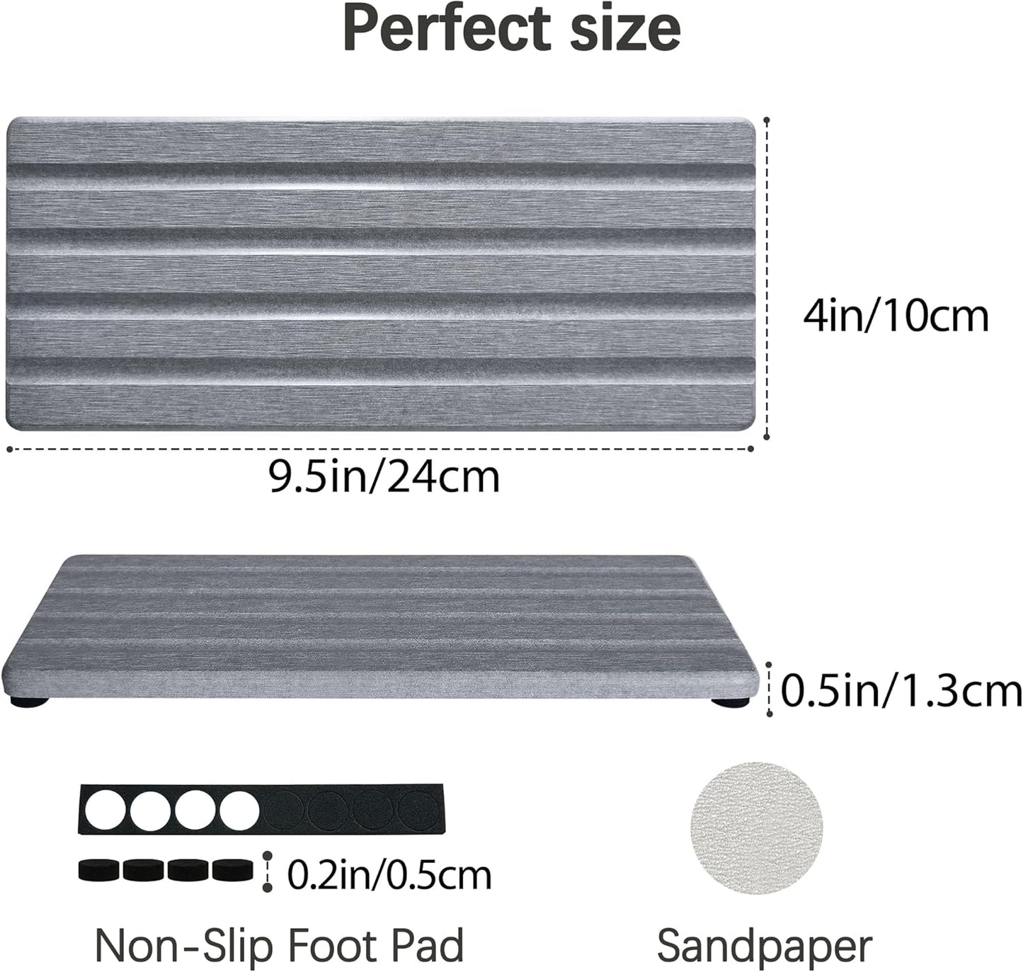 Diatomite Soap Dish, Water Absorbing Stone Tray, Kitchen Sink Organizer, Fast Drying Counter Holder