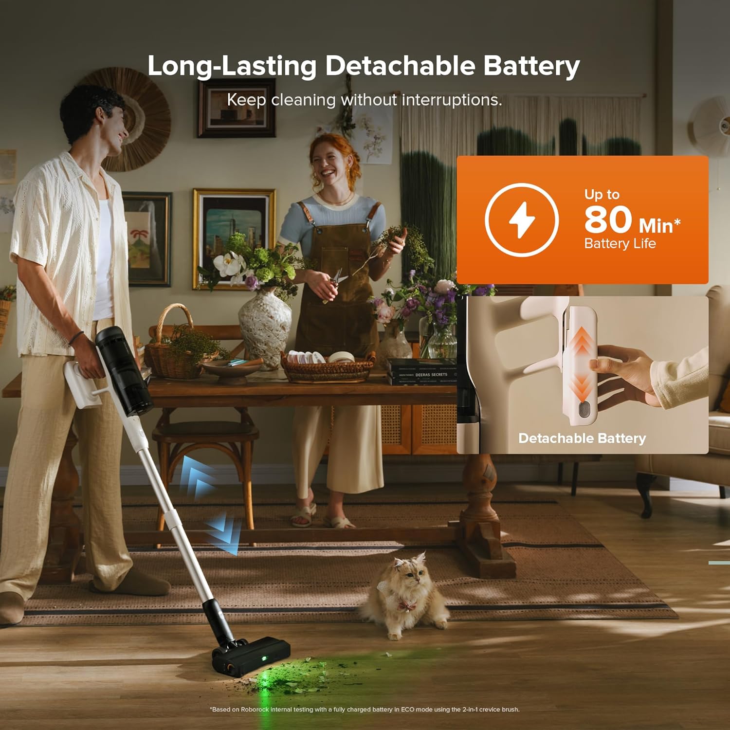 roborock H60 Hub Pro Cordless Stick Vacuum Cleaner with Auto-Empty Dock, 170AW Suction for Carpets