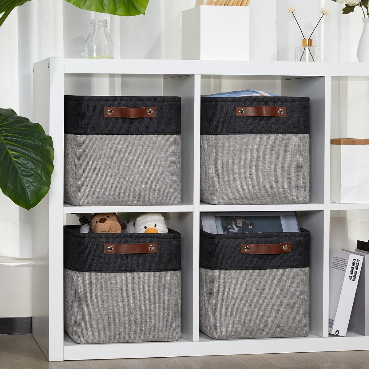 DULLEMELO 11x11 Cube Storage Bins for Cube organizer, Foldable Cube Storage Bins Baskets for