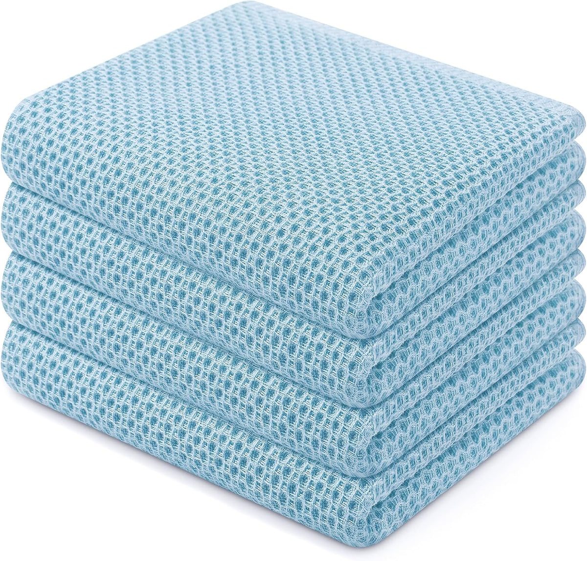 Homaxy 100% Cotton Waffle Weave Kitchen Dish Towels, Ultra Soft Absorbent Quick Drying Cleaning