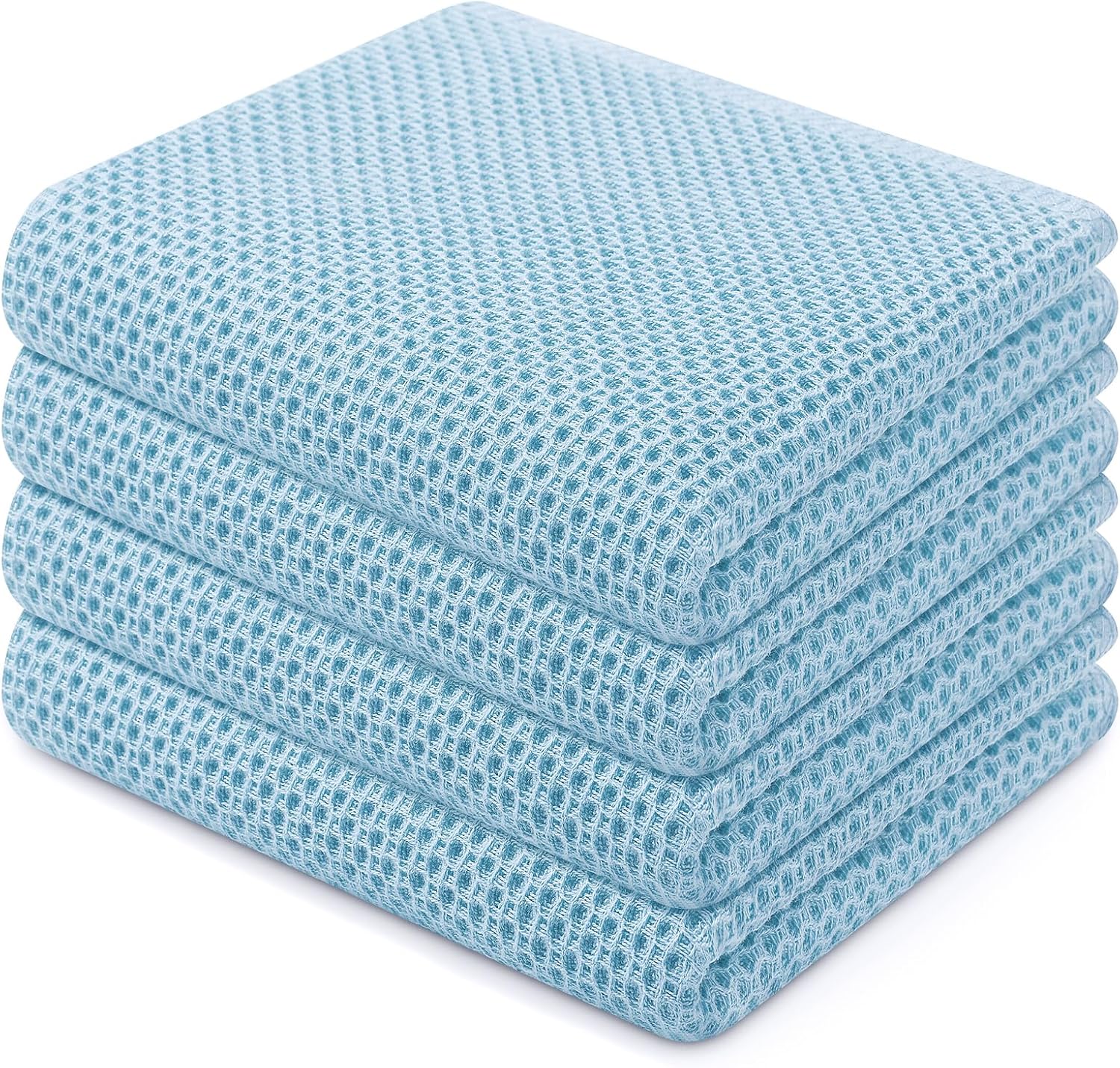 Homaxy 100% Cotton Waffle Weave Kitchen Dish Towels, Ultra Soft Absorbent Quick Drying Cleaning