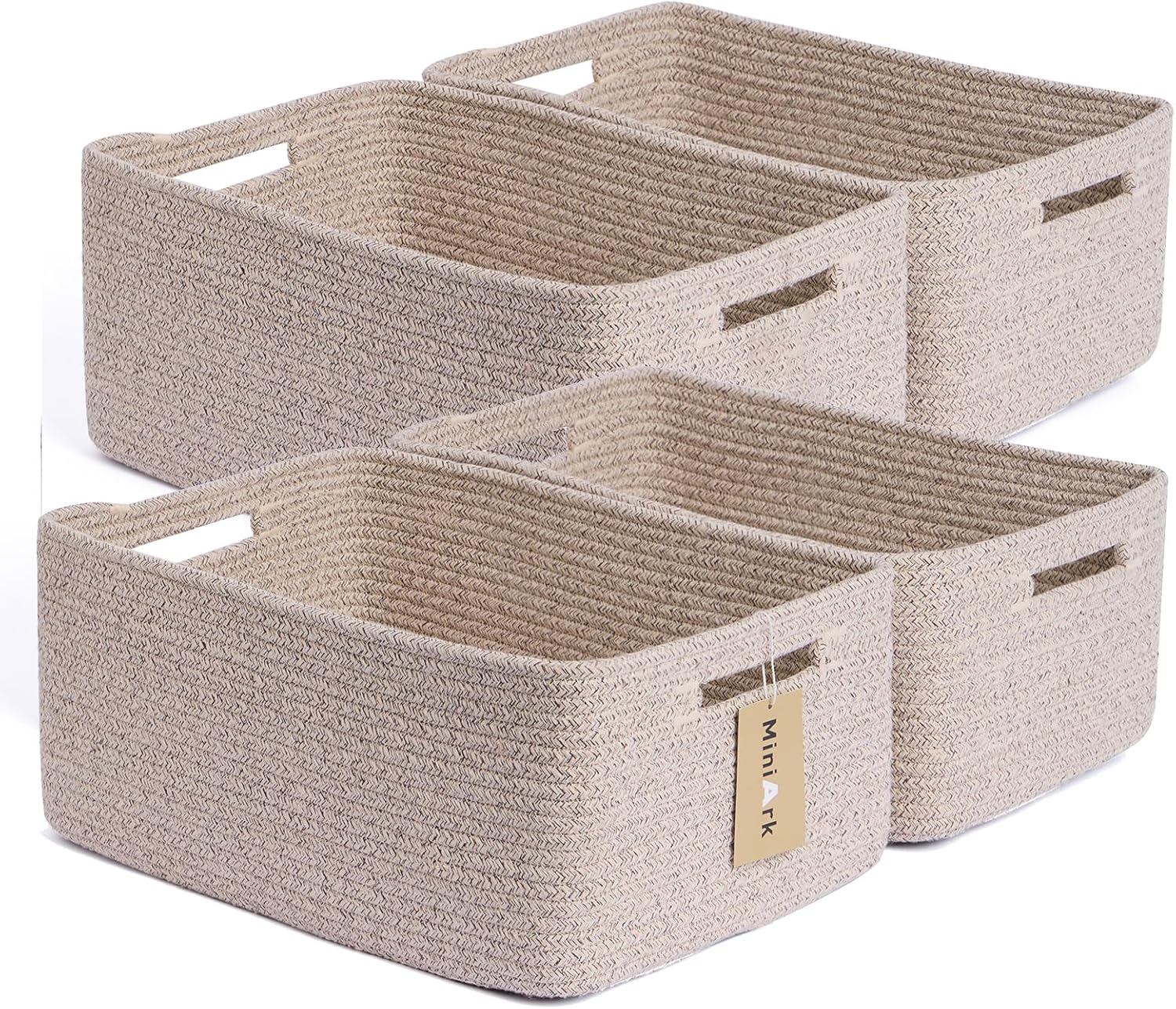 Large Storage Baskets for Organizing, Closet Shelf Baskets for Clothes Blanket Towels, Baby