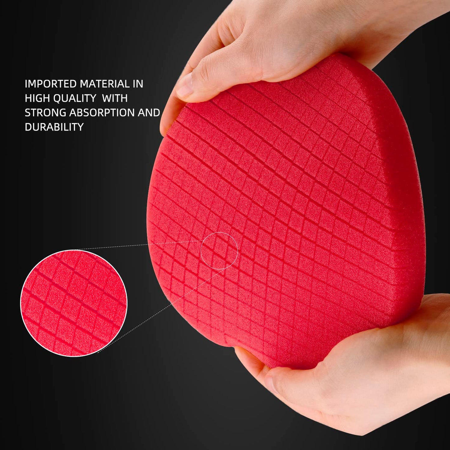 Red Finish Polishing Pads, Buffing Pads, SPTA 3Pcs 6.5 Inch Face for 6 Inch 150mm Backing Plate