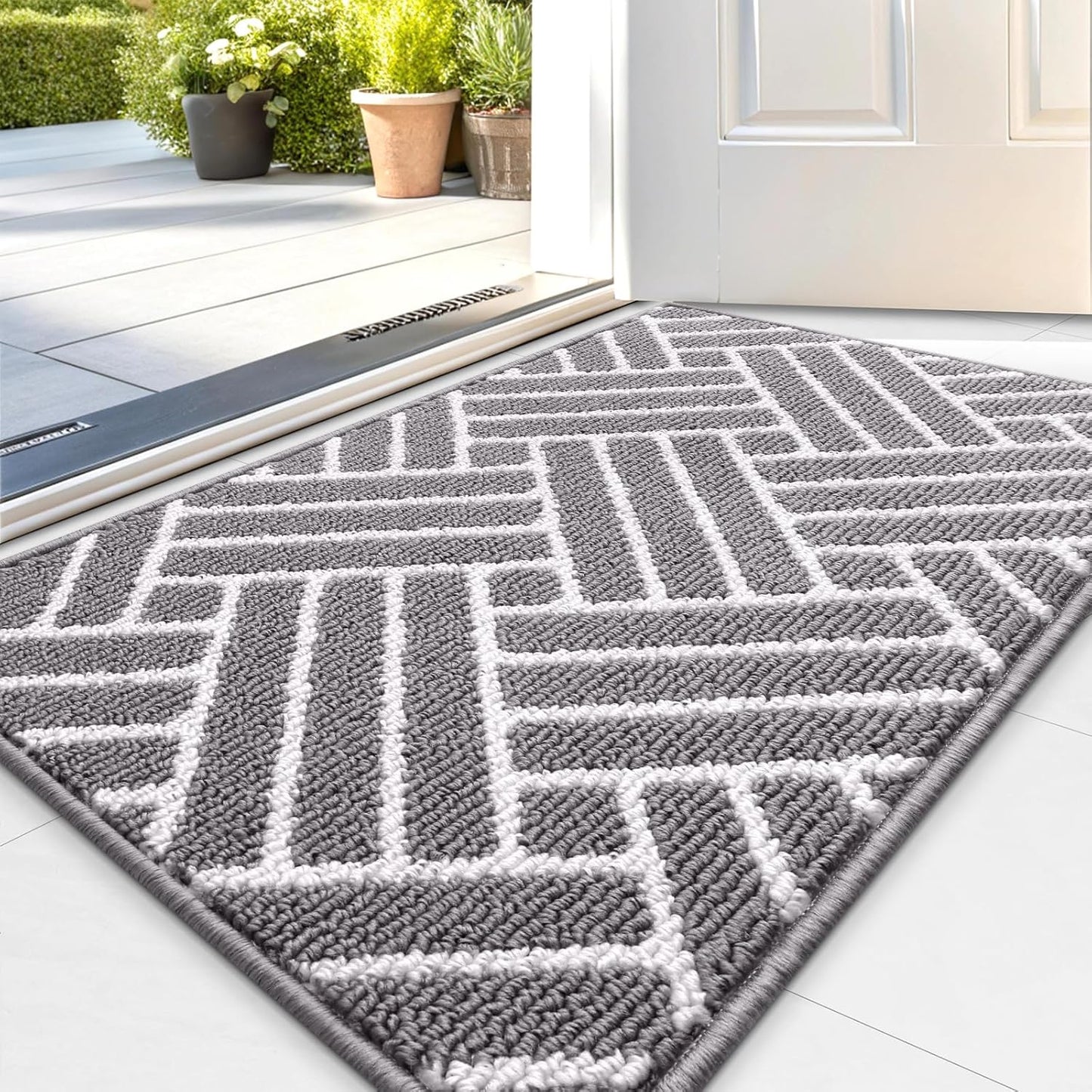 OLANLY Indoor Door Mat, 32x20 Inch, Dirt Resistant and Absorbent, Non-Slip Rubber Backing Floor