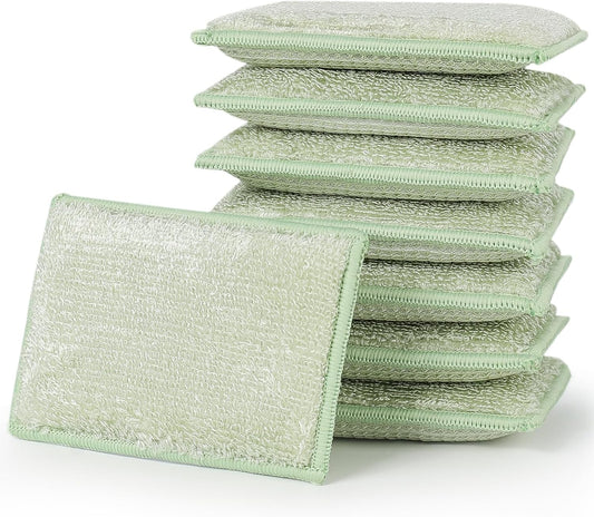JEBBLAS Bamboo Natural Kitchen Sponges Dish Sponge Cleaning Sponge Heavy Duty Scrub Sponge for