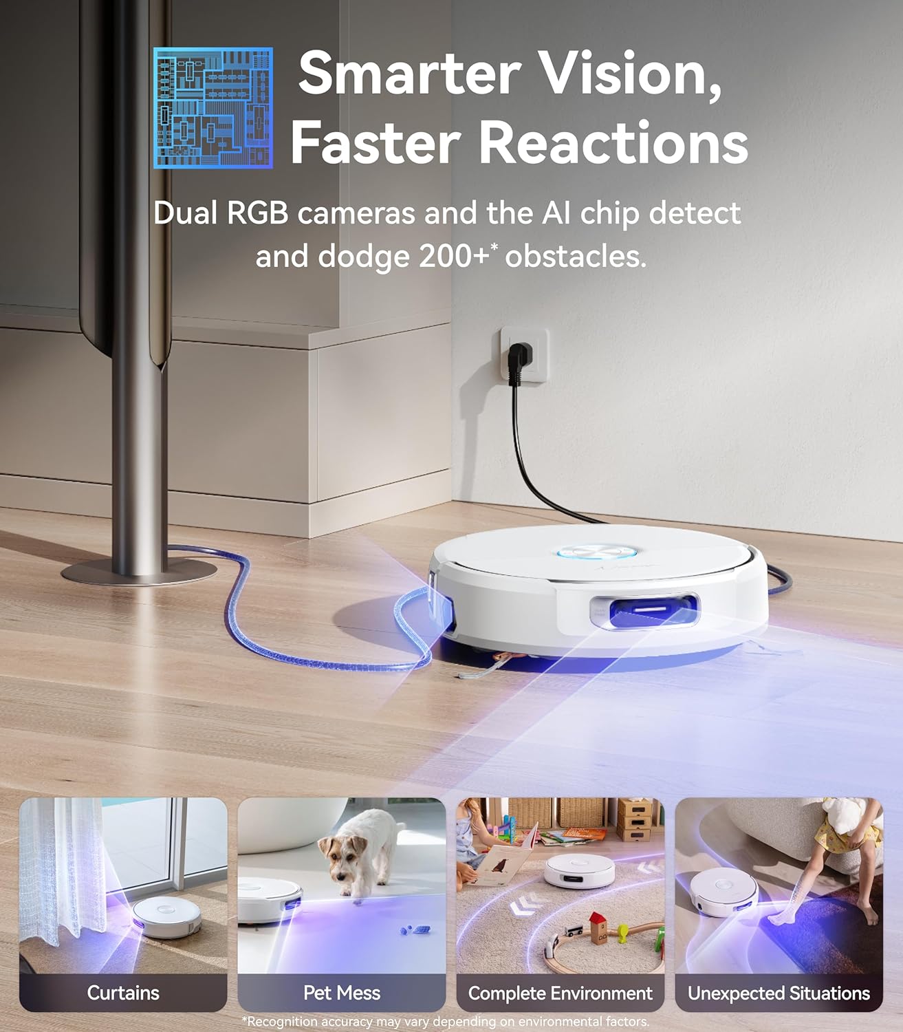 NARWAL Flow Robot Vacuum and Mop Combo, FlowWash Real-Time Self-Cleaning Track Mop, 22,000 Pa
