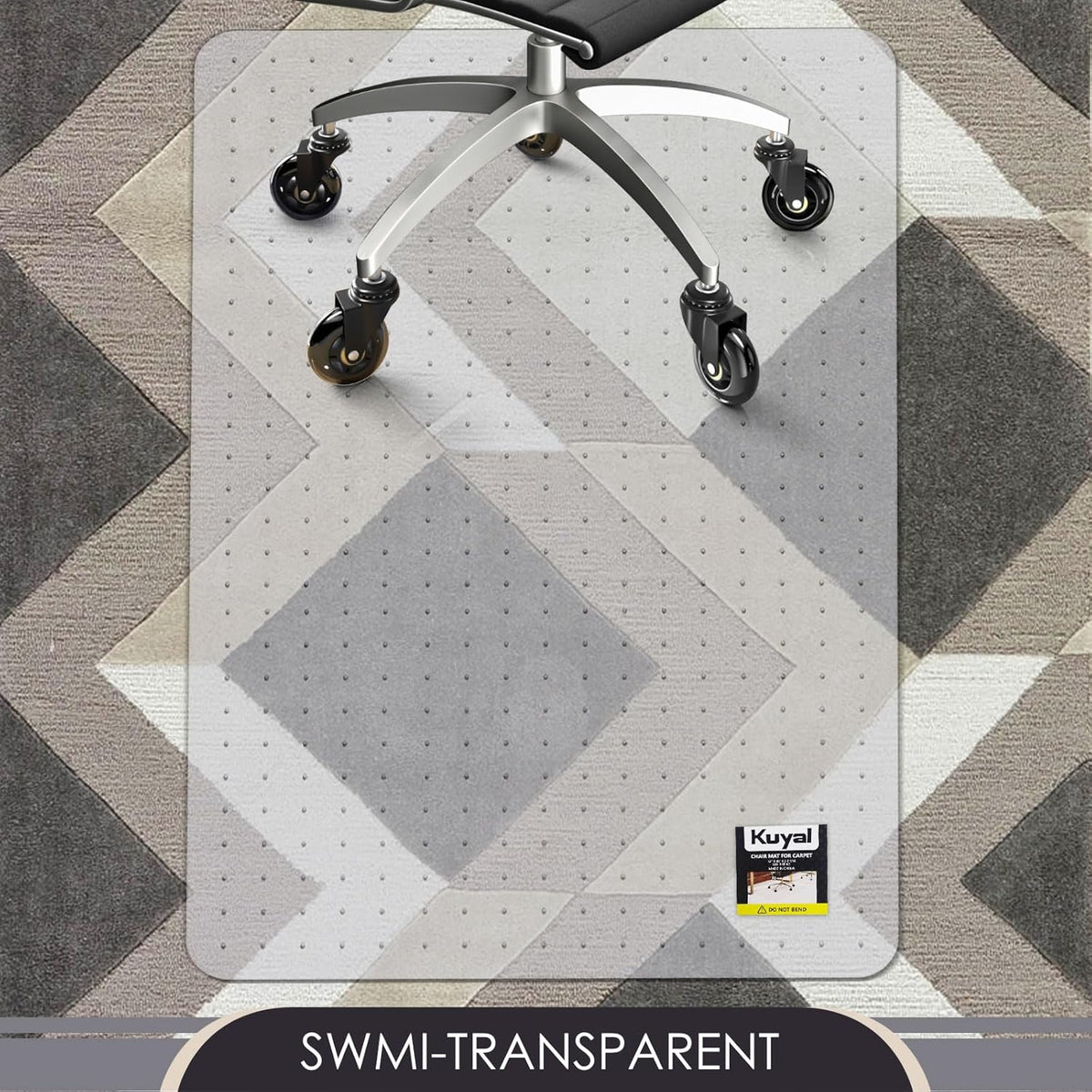 Kuyal Office Chair Mat for Carpet, 36x48 Clear Heavy Duty Computer Chair Mat, Under Desk Protector