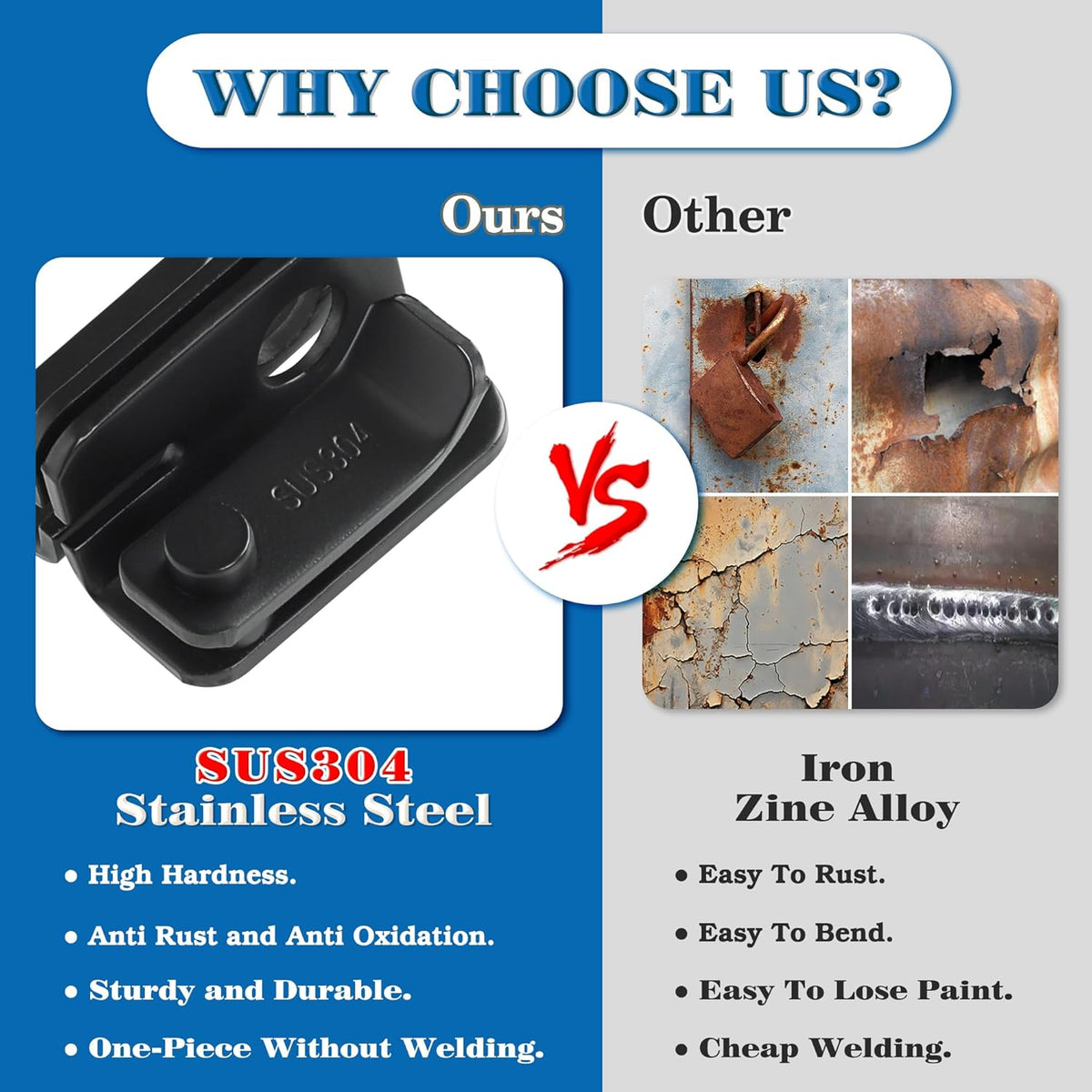 Alise Flip Latch,Gate Latches Slide Bolt Latch Safety Door Lock Catch for Barn Cabinet Pet Cage