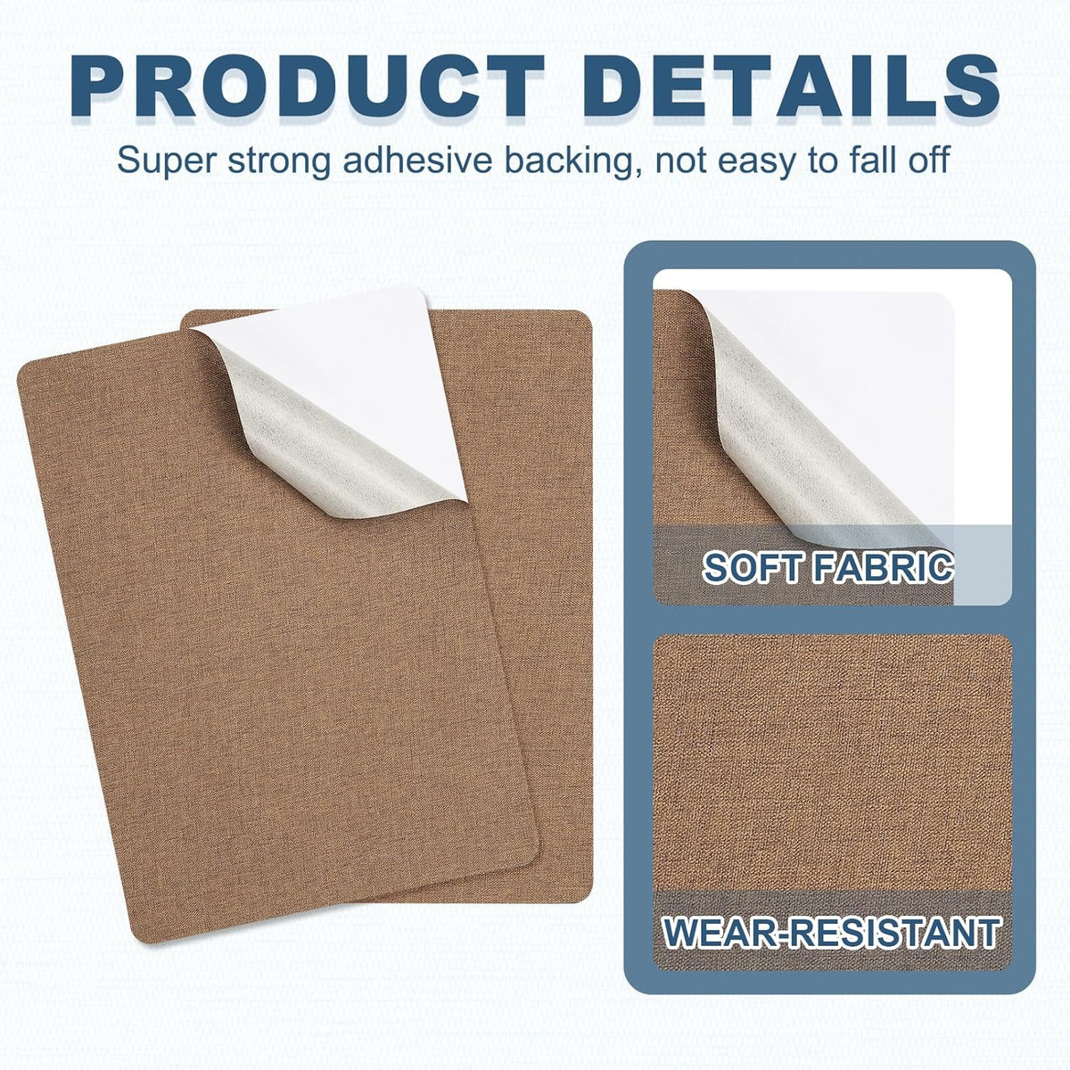 PATIKIL 8x11 Inch Linen Repair Patches, 2Pcs Self-Adhesive Fabric Patch for Sofas Tote Bags