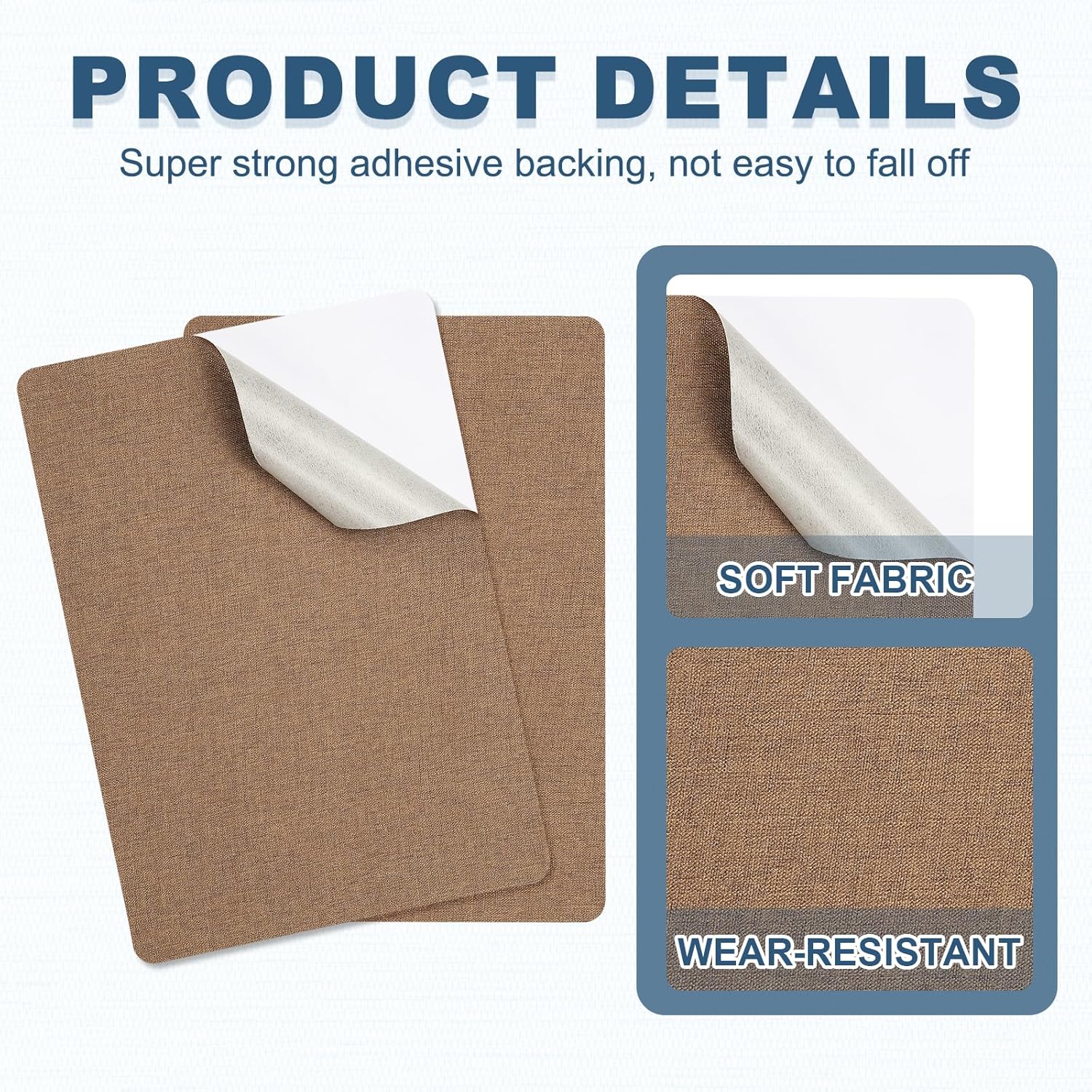 PATIKIL 8x11 Inch Linen Repair Patches, 2Pcs Self-Adhesive Fabric Patch for Sofas Tote Bags