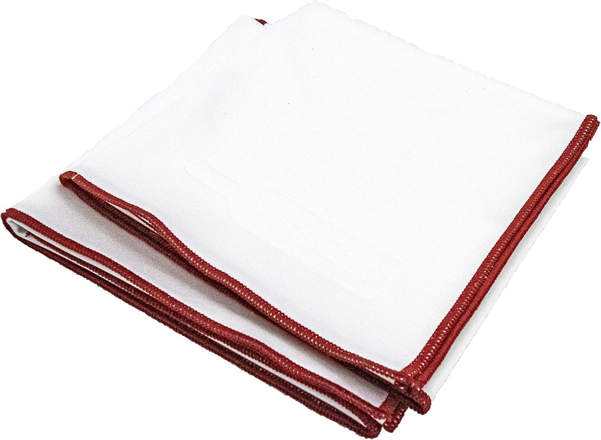 The 2-Pack Premium Microfiber Wine Glass Polishing Cloths, Large Lint-Free Drying Towels for