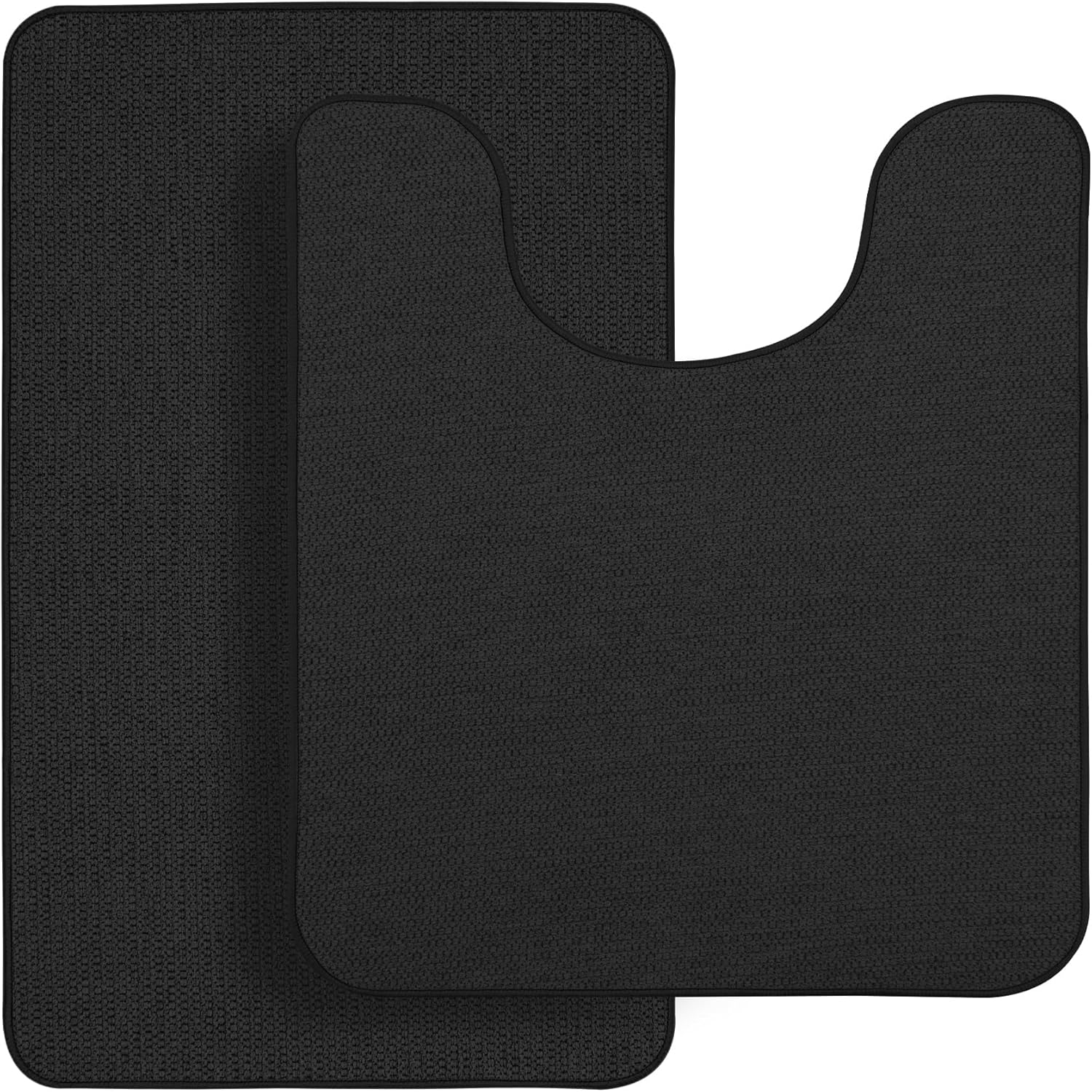 Bathroom Rugs Set 2 Pieces,Thin Bathroom Mats,Toilet Rugs,Quick Dry,Non-Slip,Machine Washable,Low