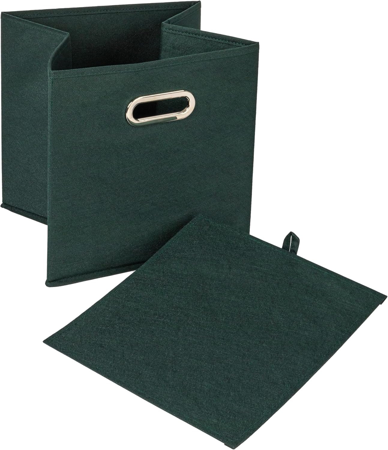 Household Essentials Fabric Storage Cube Bins, 6 Piece Set, Strong Poly-Woven Fabric, Chipboard