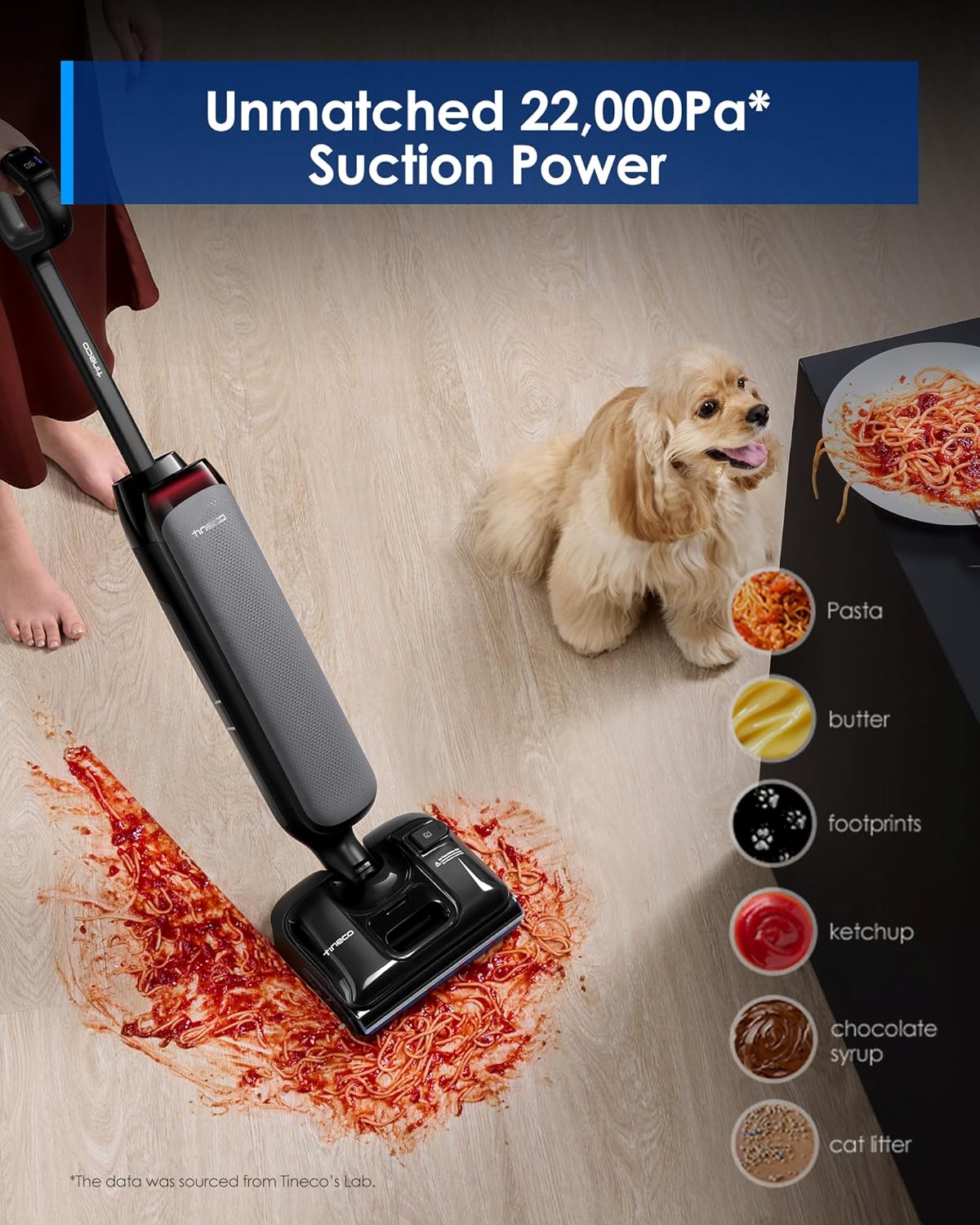 Tineco Floor One S7 Artist Wet Dry Vacuum Cleaner, 22kPa Suction, iLoop Smart Sensor, DualBlock