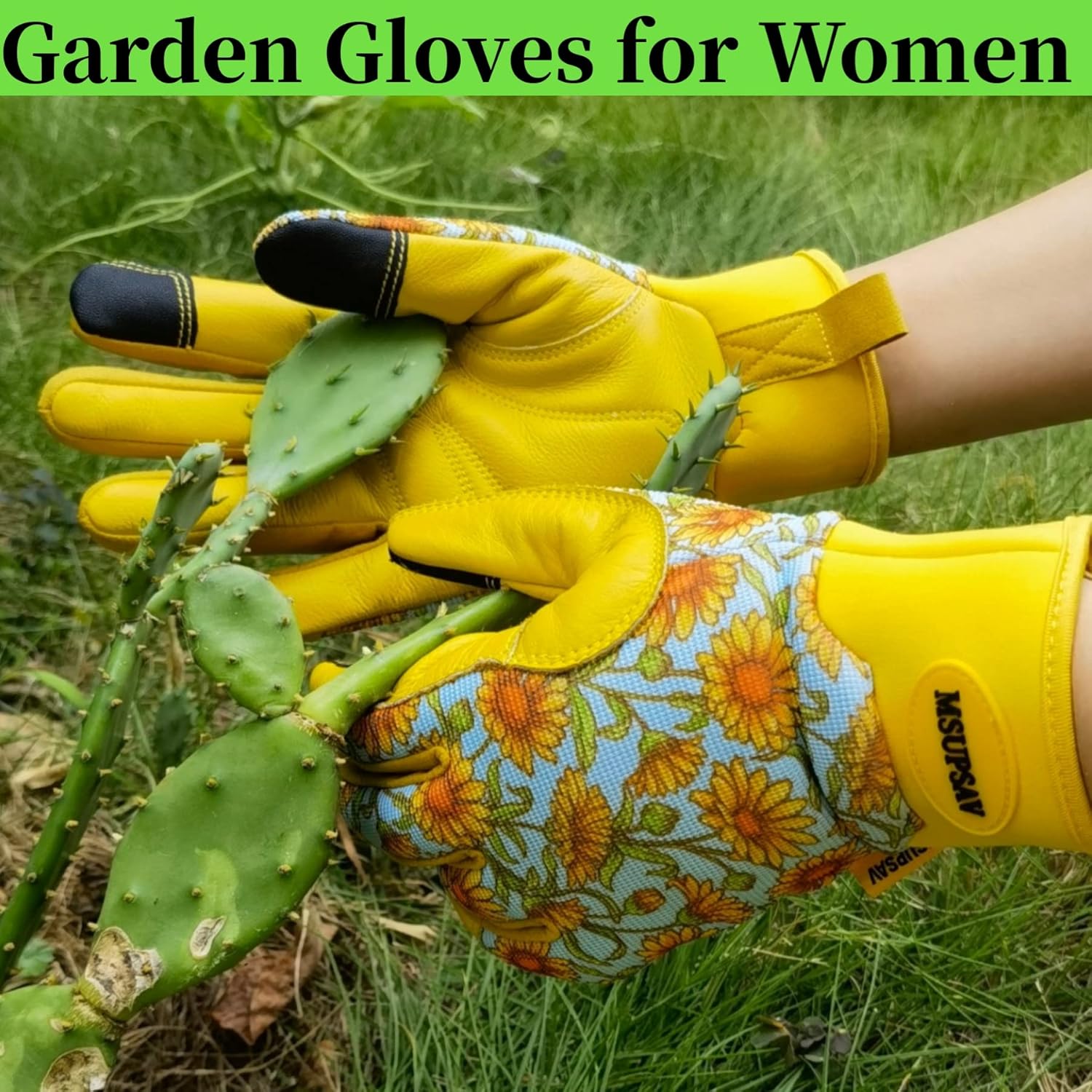 Thorn Proof&Puncture Resistant Gardening Gloves with Grip,Garden Gloves for Women, Leather Work