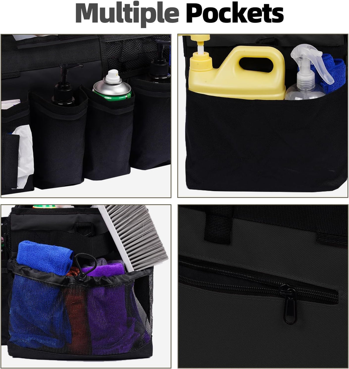Large Cleaning Supplies Bags for Housekeepers, Professional Wearable Cleaning Supply Caddy for