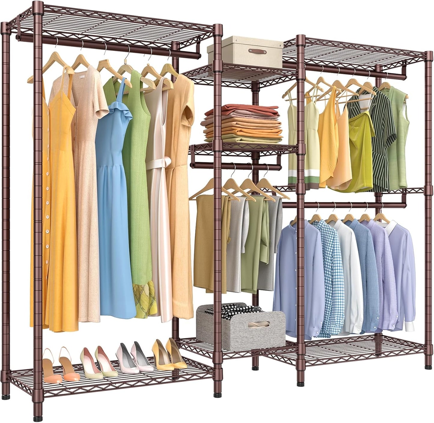 VIPEK Classic V6 Wire Garment Rack Heavy Duty Clothes Rack for Hanging Clothes, 5 Tiers