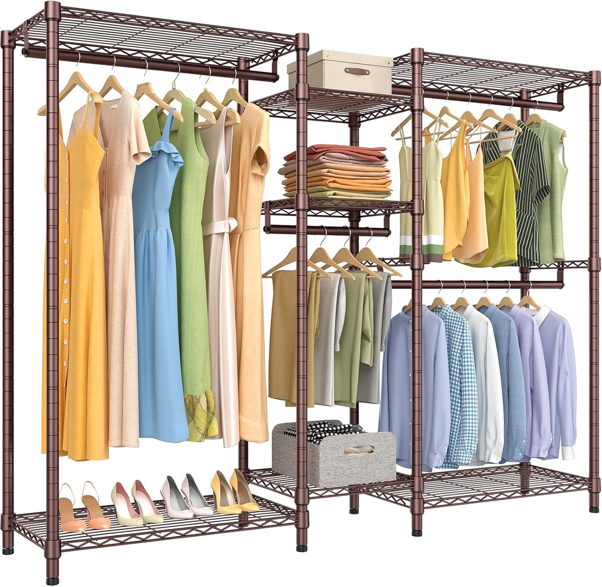 VIPEK Classic V6 Wire Garment Rack Heavy Duty Clothes Rack for Hanging Clothes, 5 Tiers