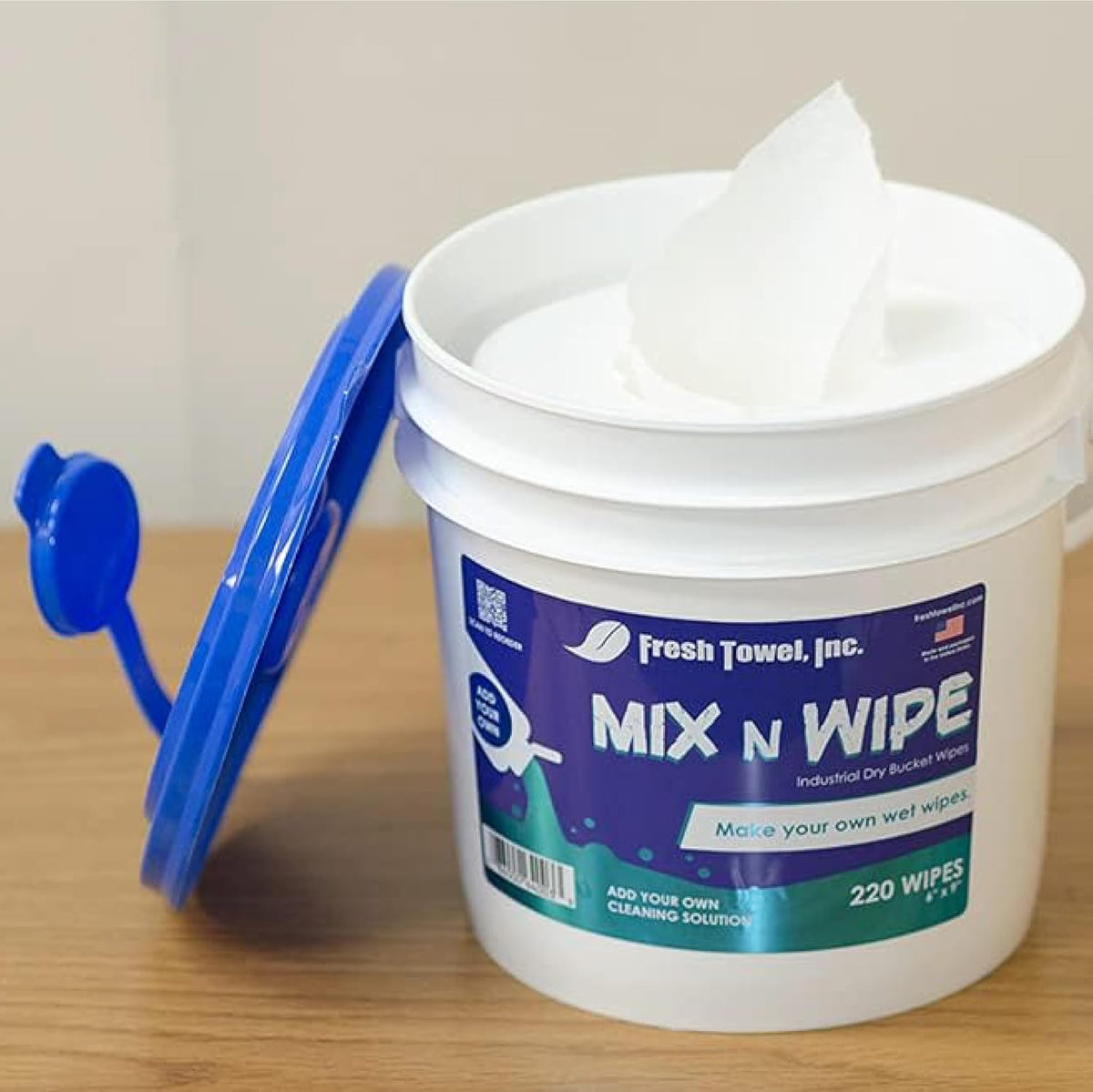 Fresh Towel Mix-N-Wipe Dry Wipes Refill, 1-Pack (220 Sheets) – Make Your Own Wet Wipes – 6" x 9"