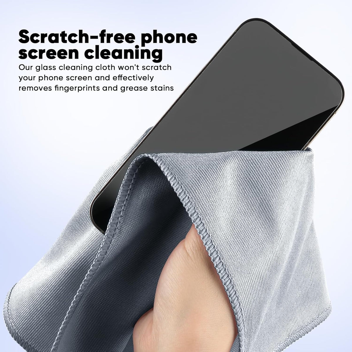 HOMEXCEL Microfiber Glass Cleaning Cloths 6 PK, Lint Free Streak Free, Reusable Microfiber Cleaning