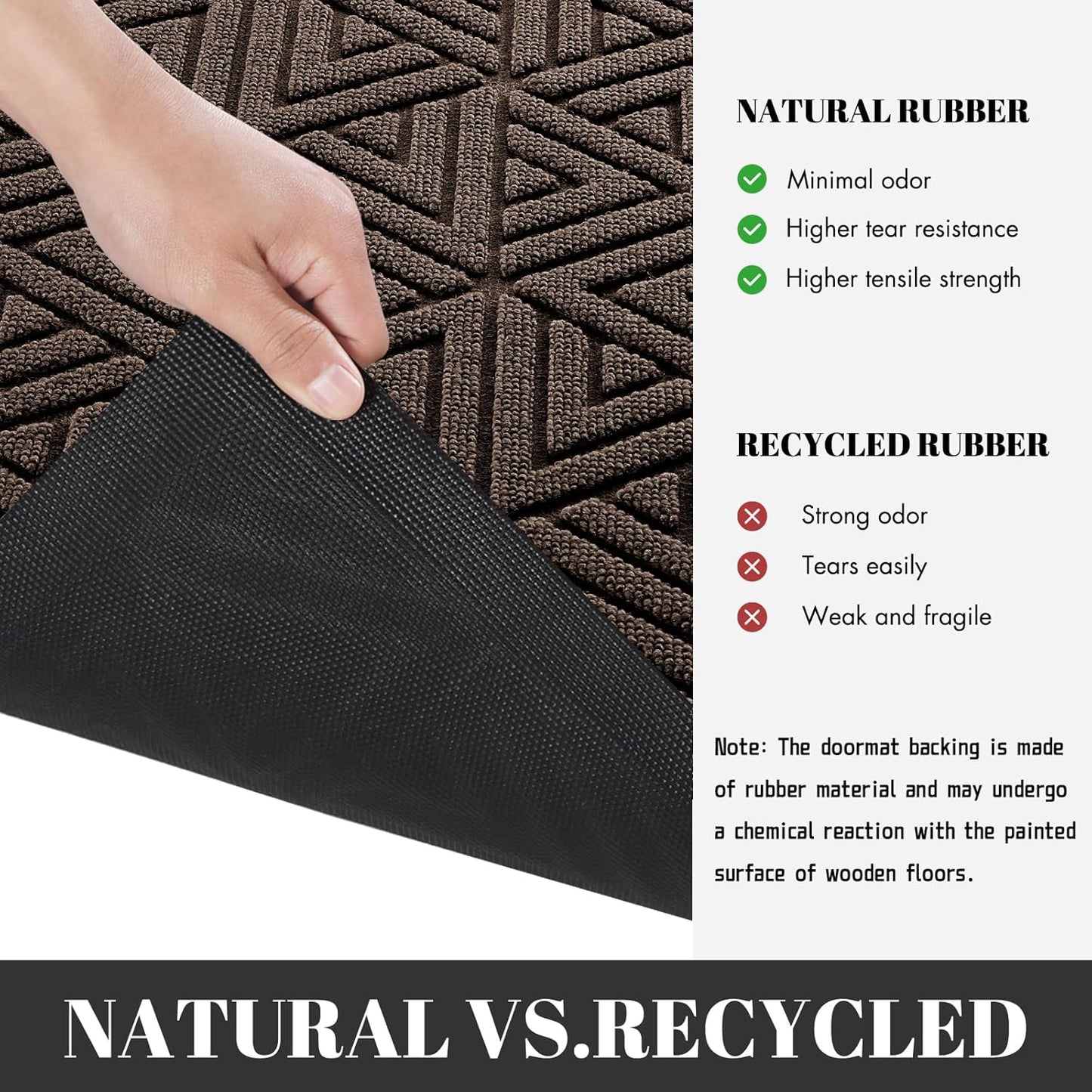 Yimobra Outdoor Mats for Front Door 29.5x17, All-Weather Waterproof Non-Slip Outdoor Door Mat