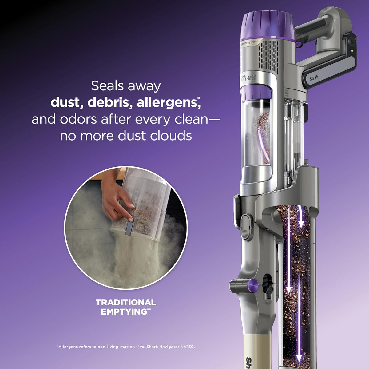 Shark Cordless Vacuum Cleaner with HEPA Filter, PowerDetect Clean & Empty, Powerful Suction
