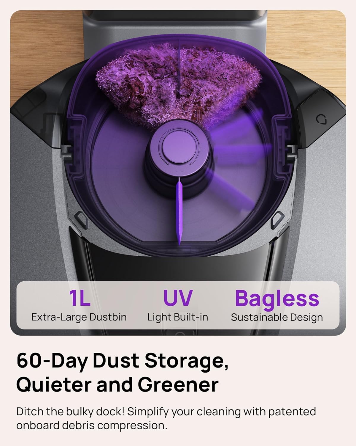 3i G10+ Robot Vacuum and Mop Combo, 18,000 Pa Suction, 60-Day Hands-Free Cleaning with Quiet Debris