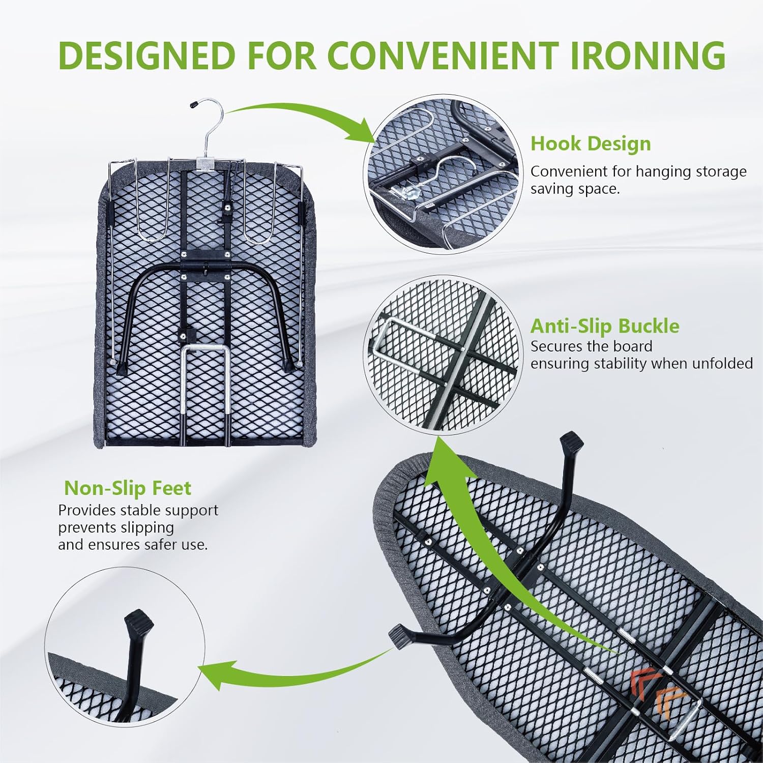 Foldable Table Top Ironing Board with Iron Rest, Portable Ironing Board Small with Heat Resistant