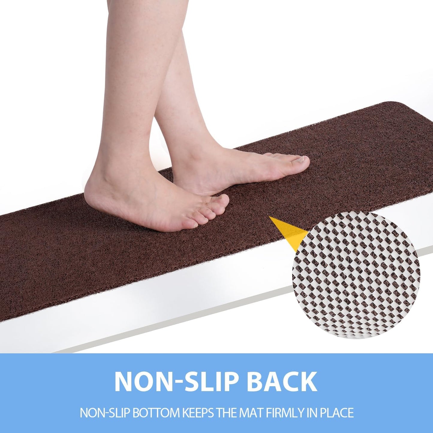 Non-Slip Bathtub Mat, Anti Slip Shower Mat, Fast Drying Bathtub Mats, Foot Scrubber Mat, Anti Slip