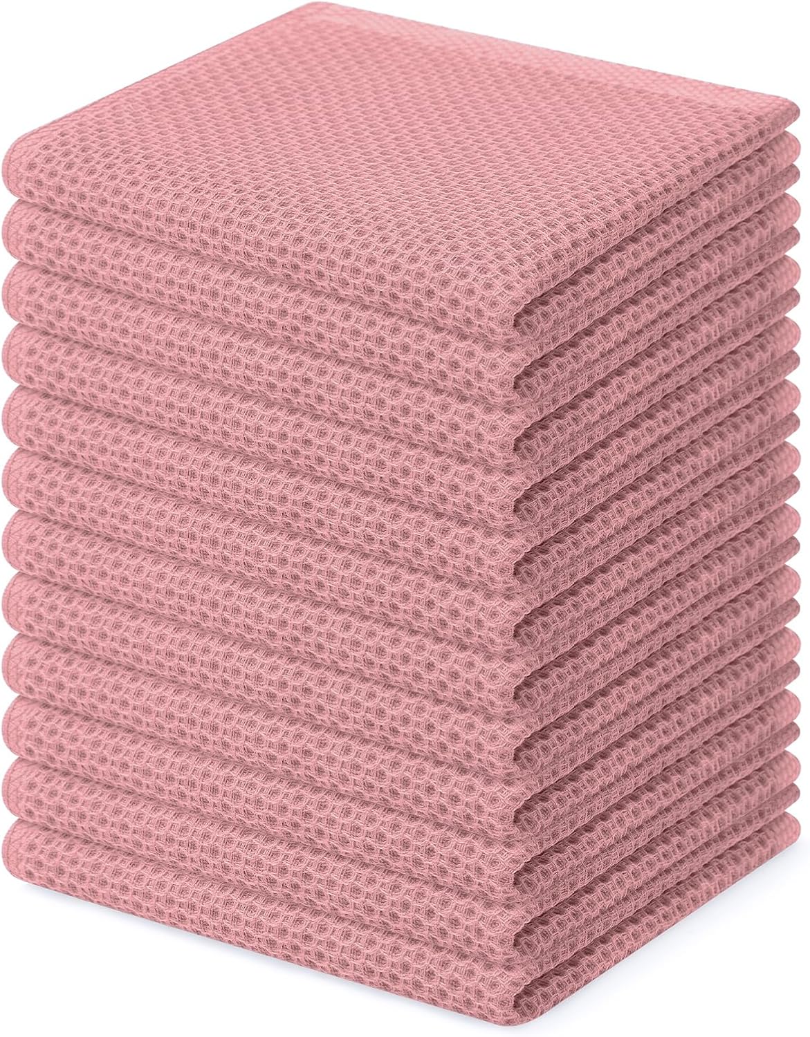 Homaxy 100% Cotton Waffle Weave Kitchen Dish Cloths, Ultra Soft Absorbent Quick Drying Dish Towels